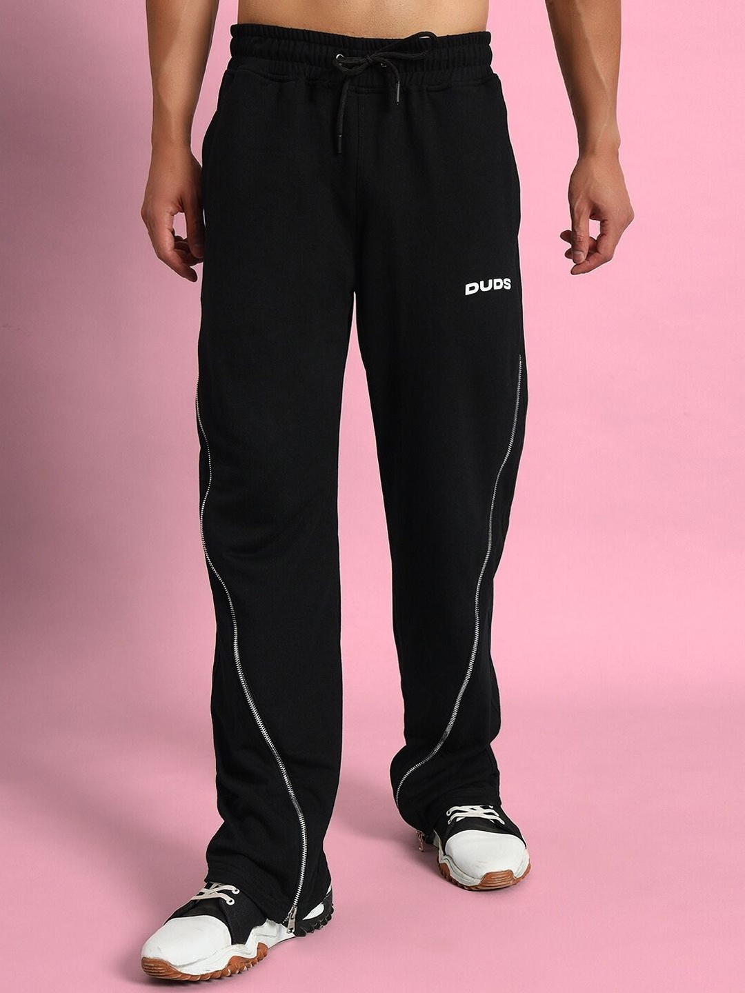 

WEARDUDS Men Printed Relaxed Fit Track Pant, Black