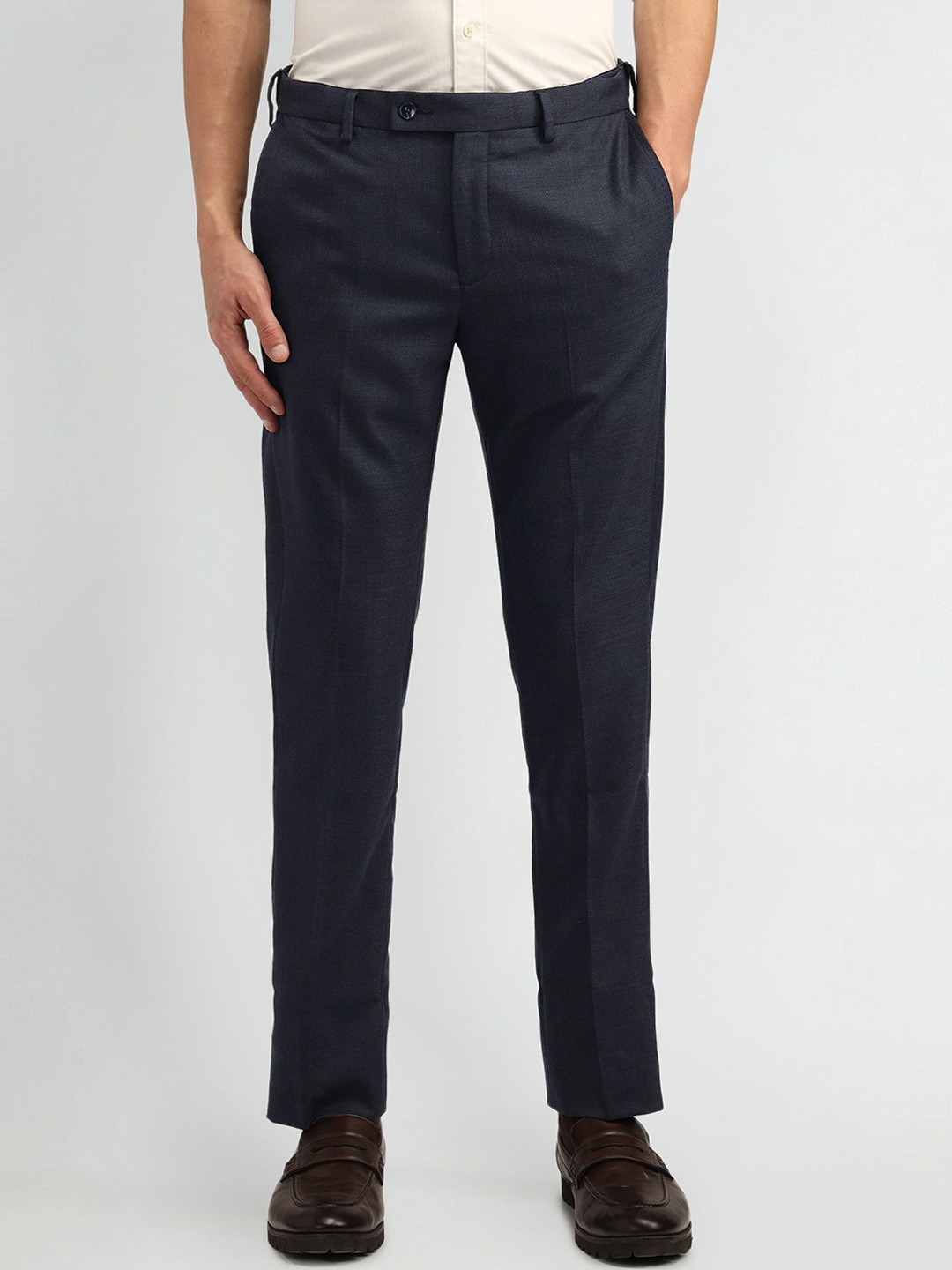 

Arrow Men Urban Slim Slim Fit Formal Trousers, Blue