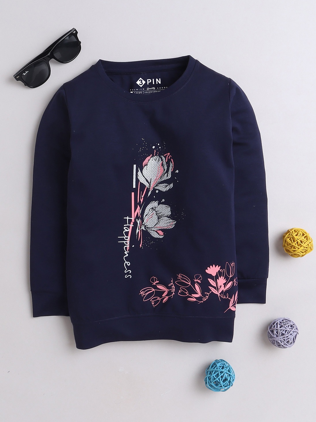 

3PIN Girls T-shirt, Navy blue