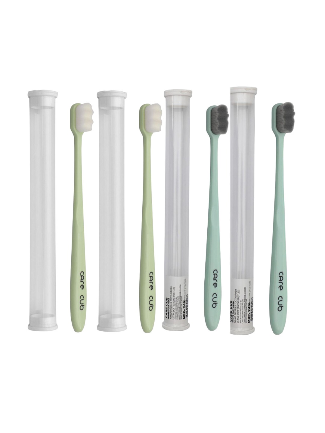 

CARE CUB Set Of 4 ZigZag Ultra Soft Nano Bristles Toothbrush - Green