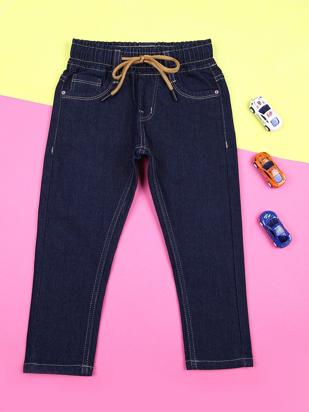 

V-Mart Boys Solid Mid-Rise Joggers, Blue