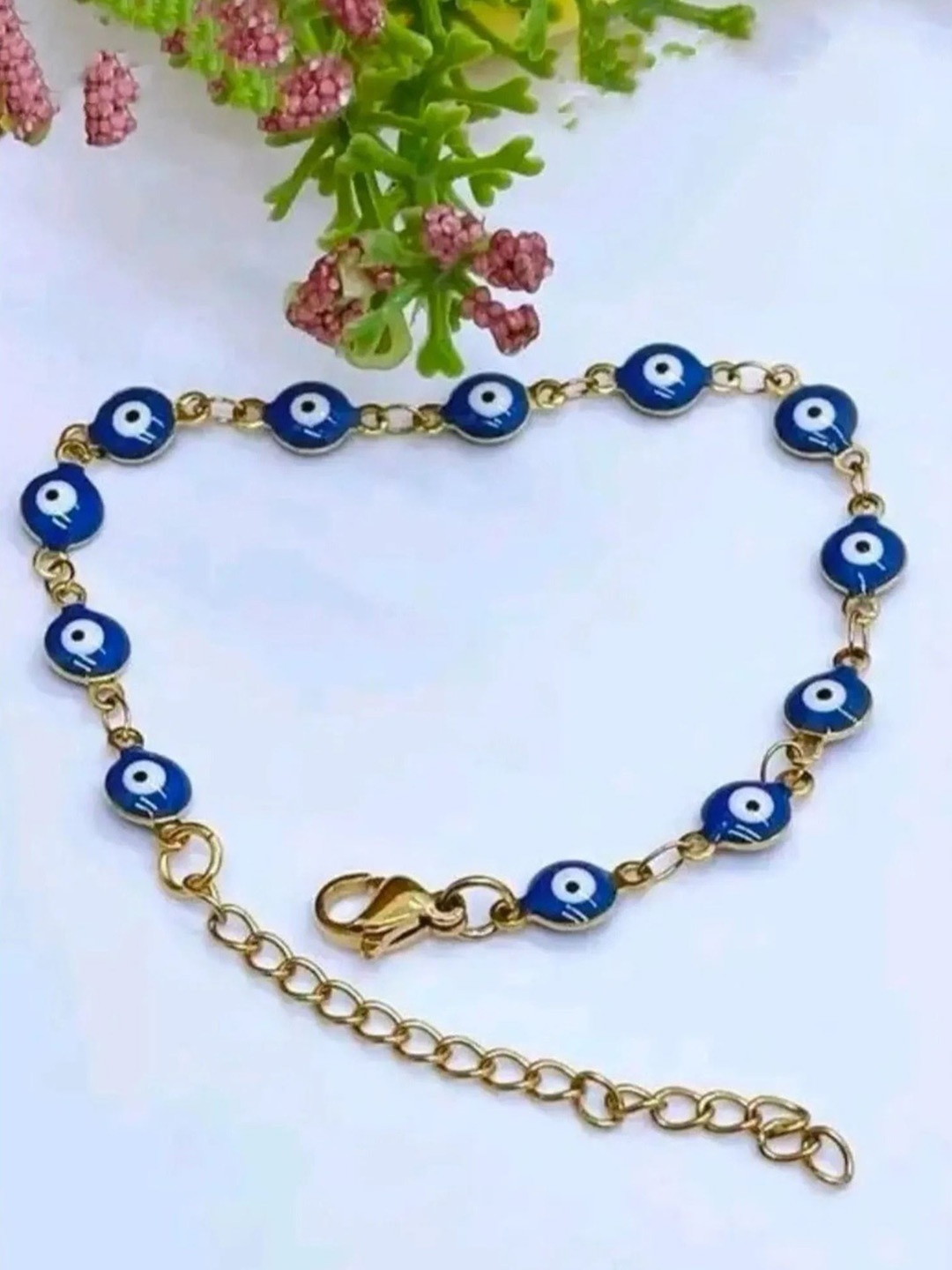 

V FASHION JEWELLERY Women Gold-Plated Link Bracelet