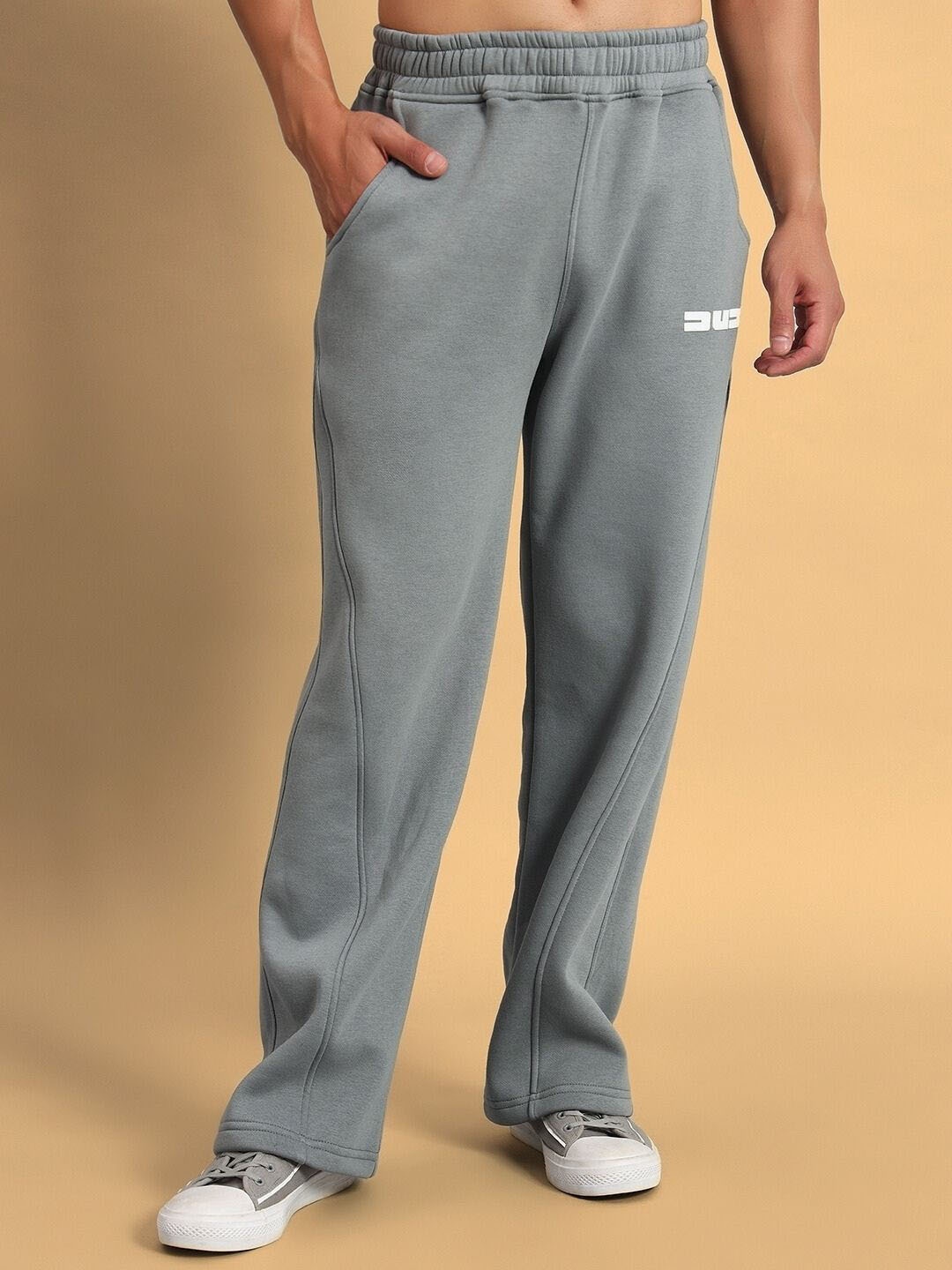 

WEARDUDS Men Mid Rise Track Pants, Grey