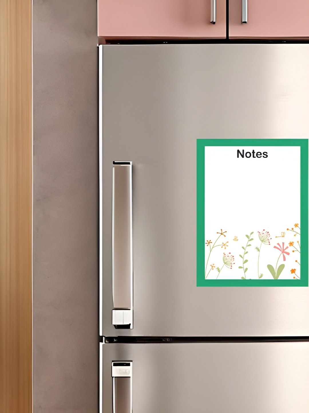 

CVANU White & Green Printed Paper Fridge Magnetic Sticker