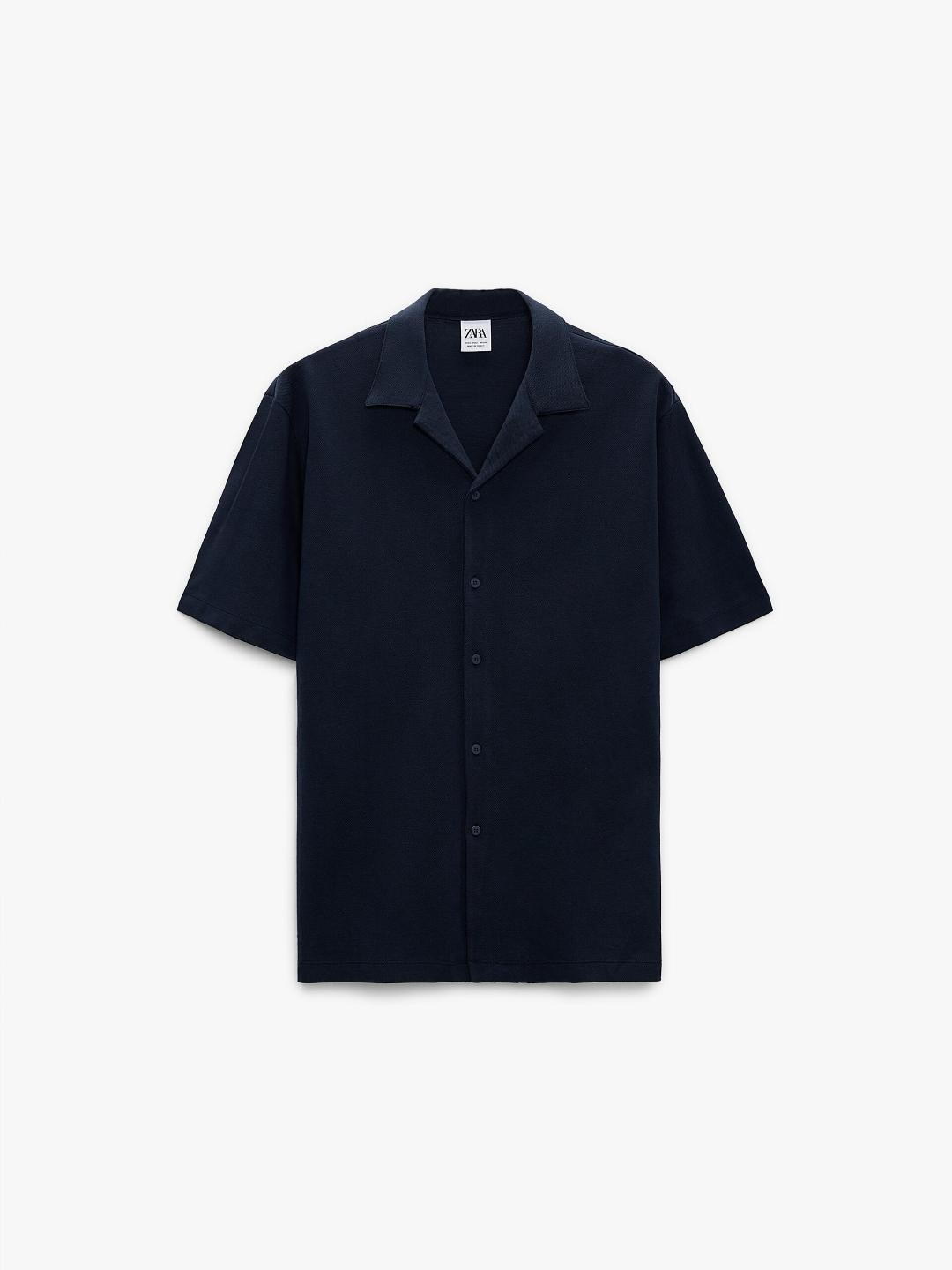 

ZARA Men Navy Blue Shirts