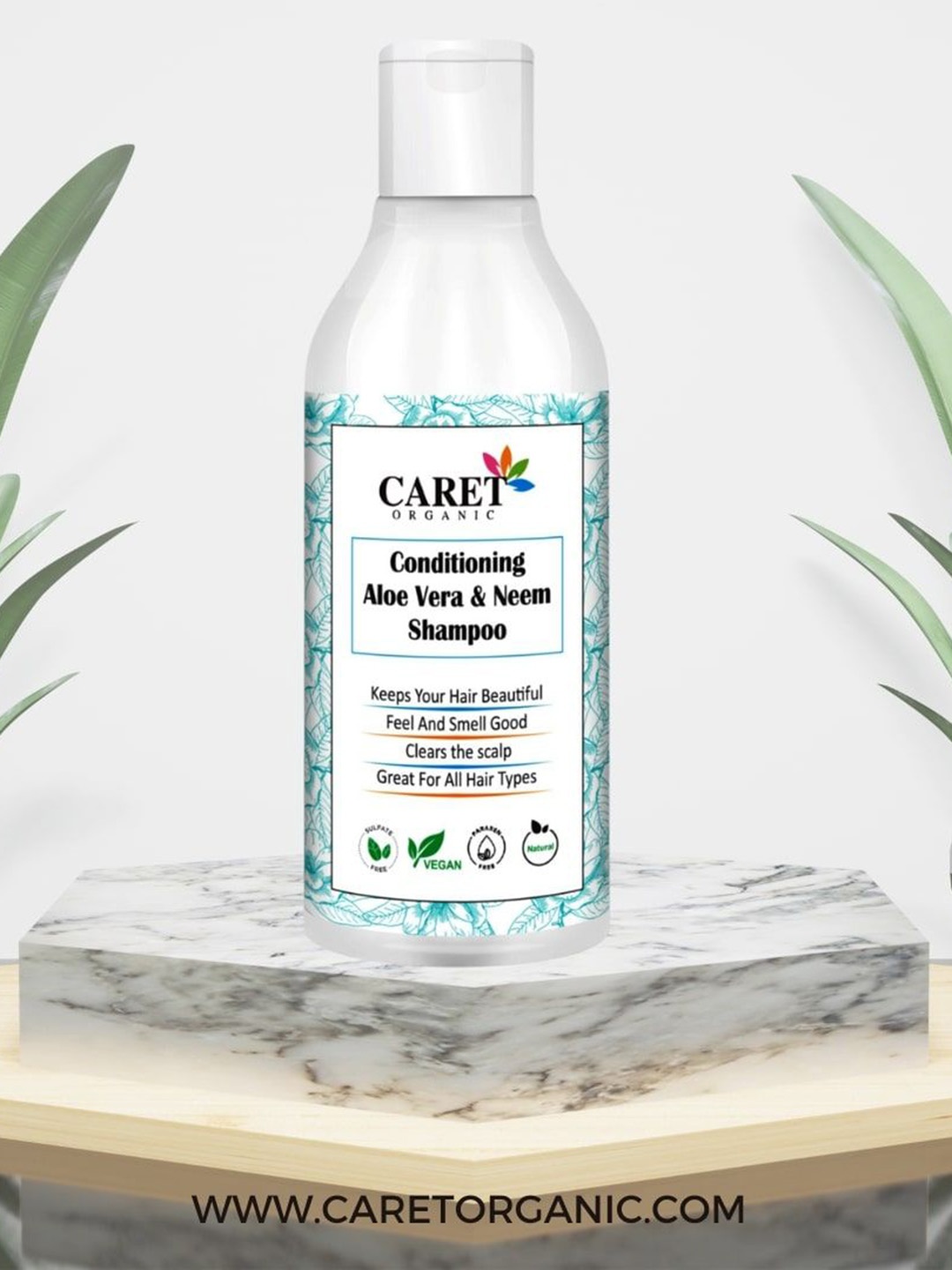 

CARET ORGANIC Conditioning Aloevera & Neem Shampoo - 300 ml, White