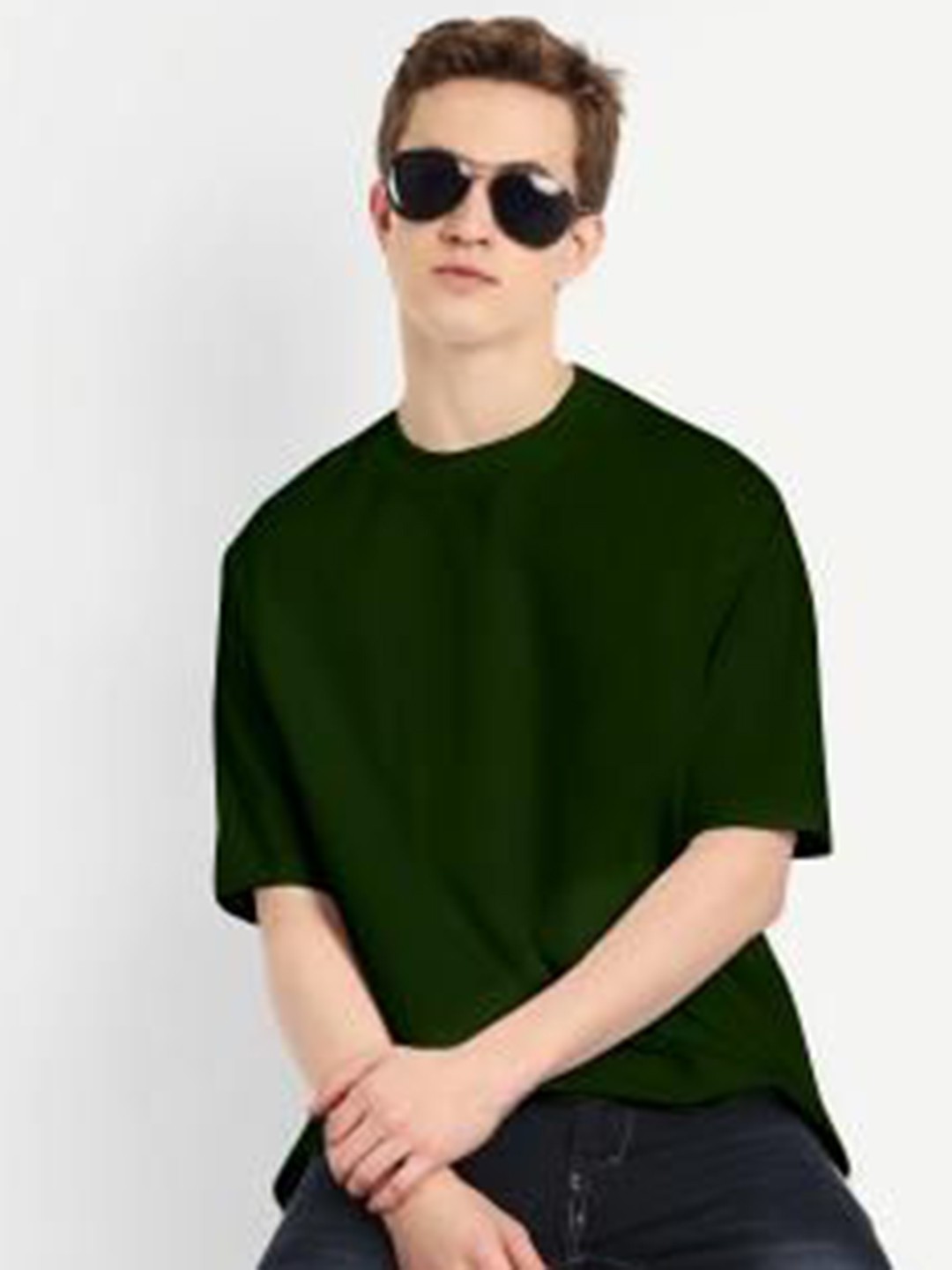 

BLURR Unisex Pure Cotton Pockets T-shirt, Green
