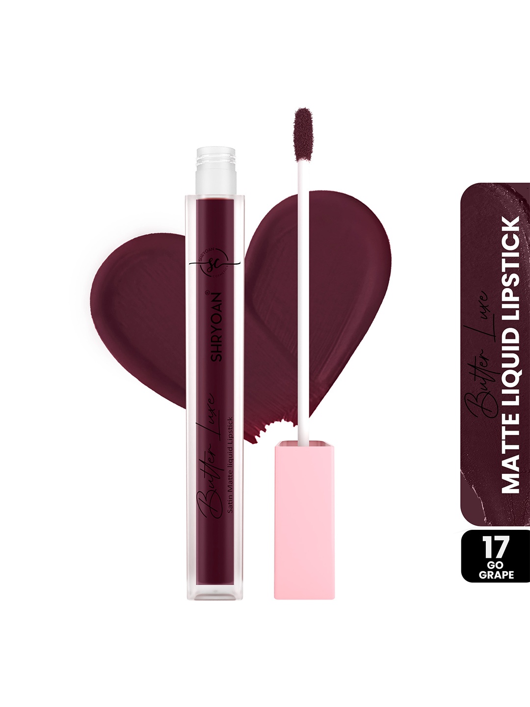 

SHRYOAN Butter Luxe Satin Matte Liquid Lipstick-6ml-Go Grape, Purple