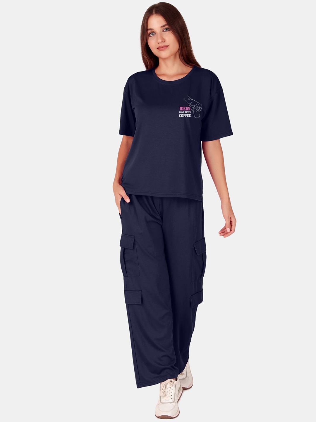 

Fasense Women Night suit, Navy blue