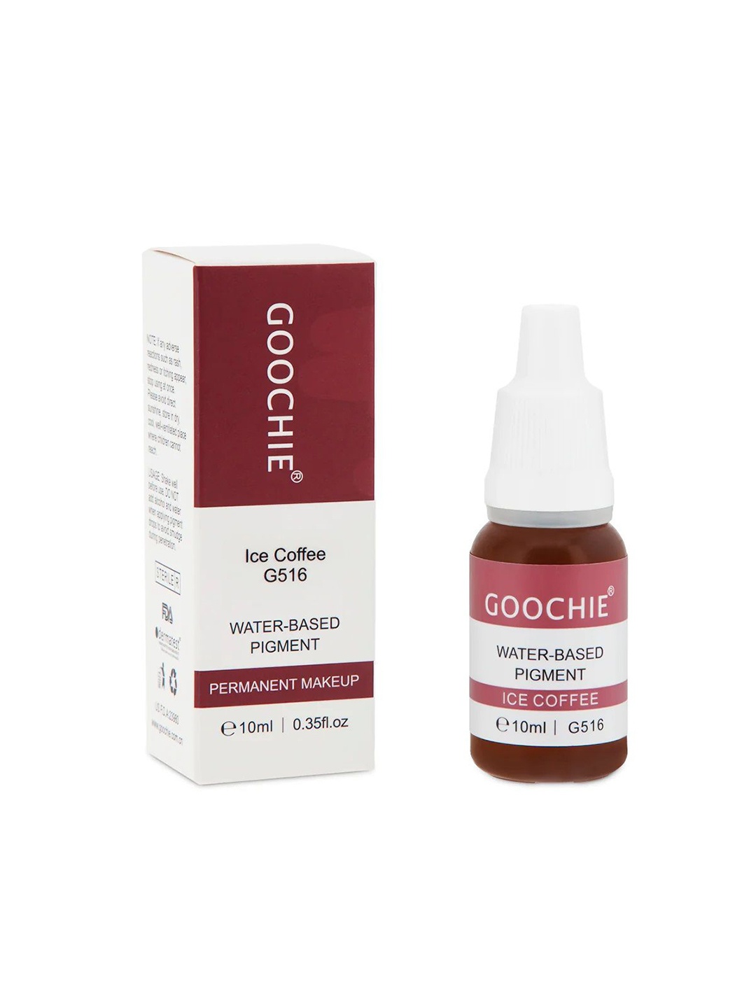 

GOOCHIE Permanent Makeup Water-Based Eyebrow Pigment Tattoo Ink G516 Ice Coffee- 10ml, Multi