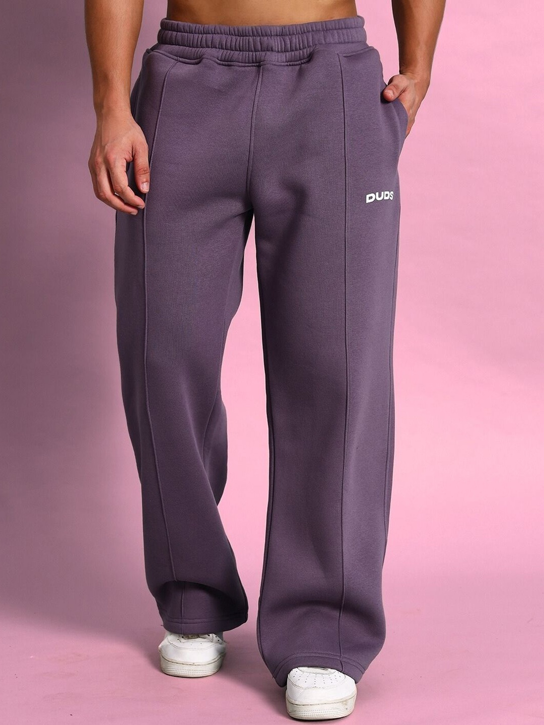 

WEARDUDS Men Mid Rise Track Pants, Violet