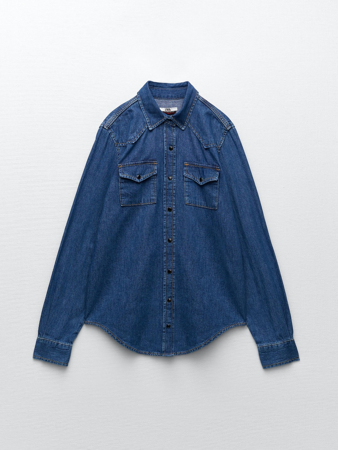 

ZARA Women Navy Blue Shirts