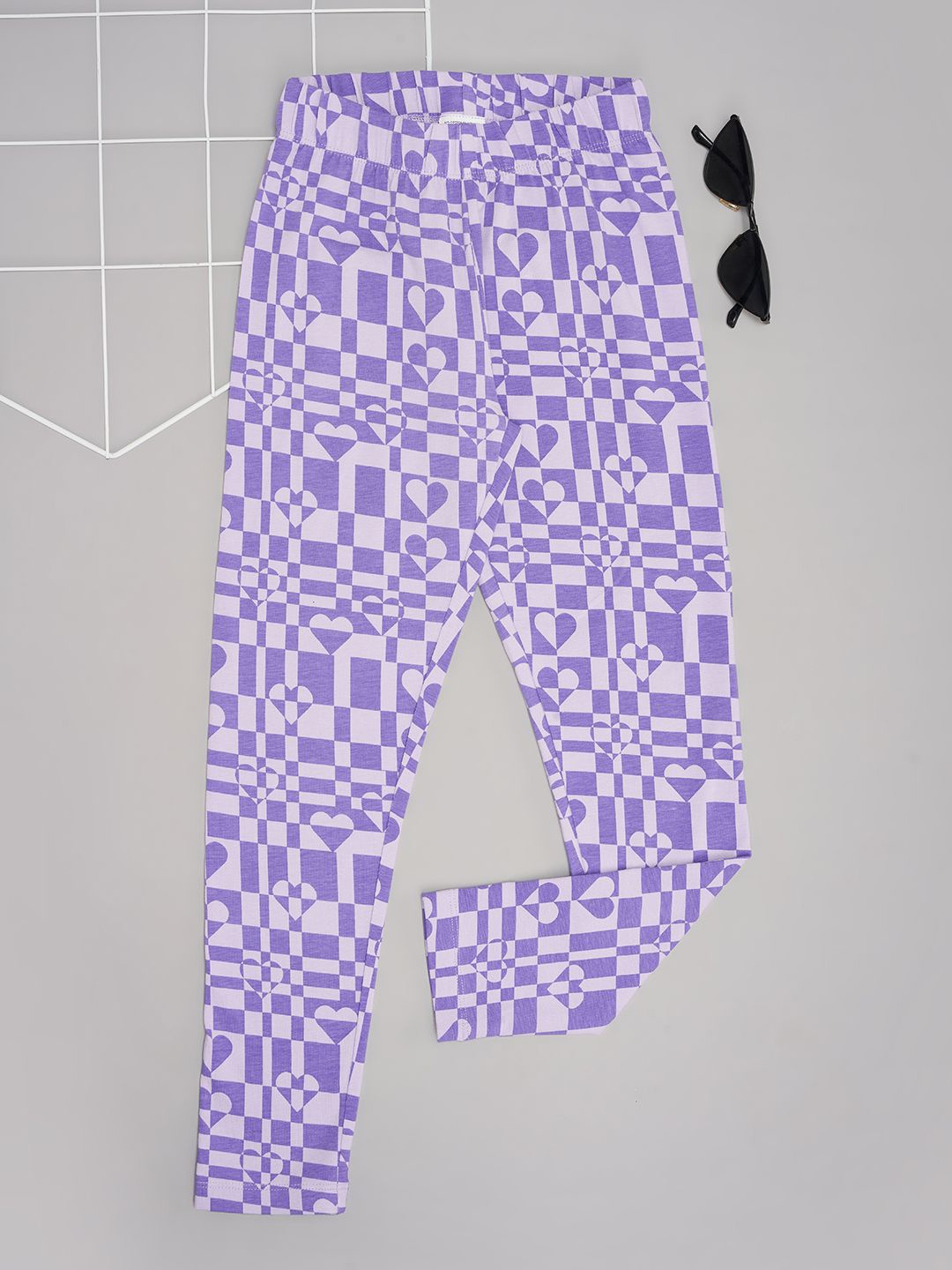 

Pantaloons Junior Girls Printed Ankle-Length Leggings, Purple