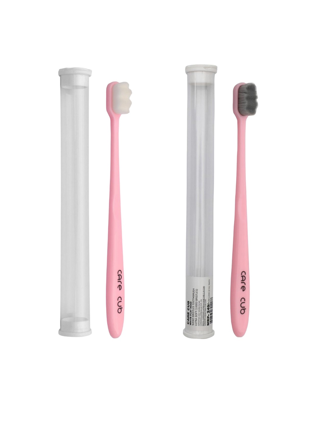 

CARE CUB Set Of 4 Flat Ultra Soft Nano Bristles Toothbrush - Pink