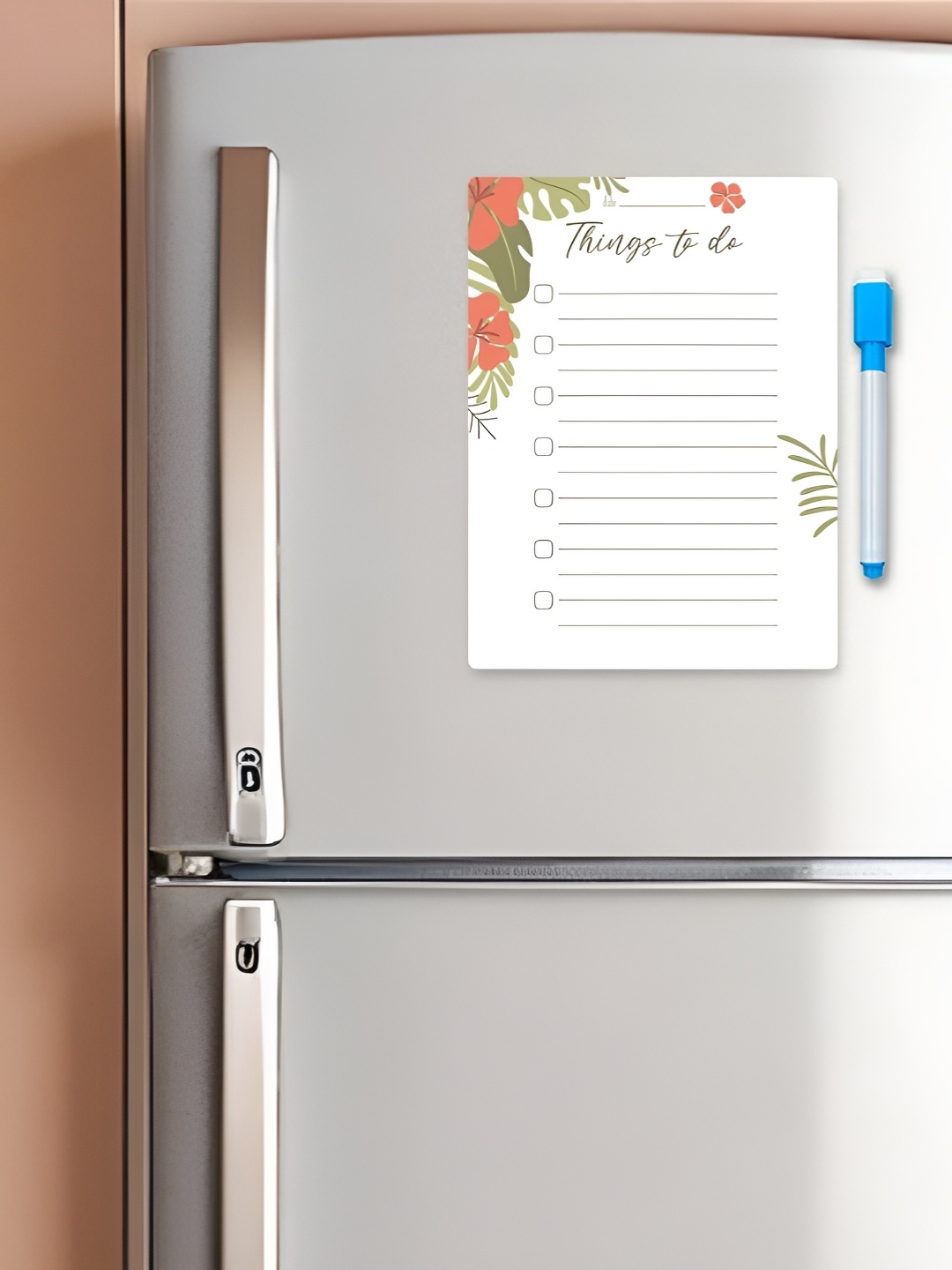 

CVANU White Printed Decorative Fridge Magnet