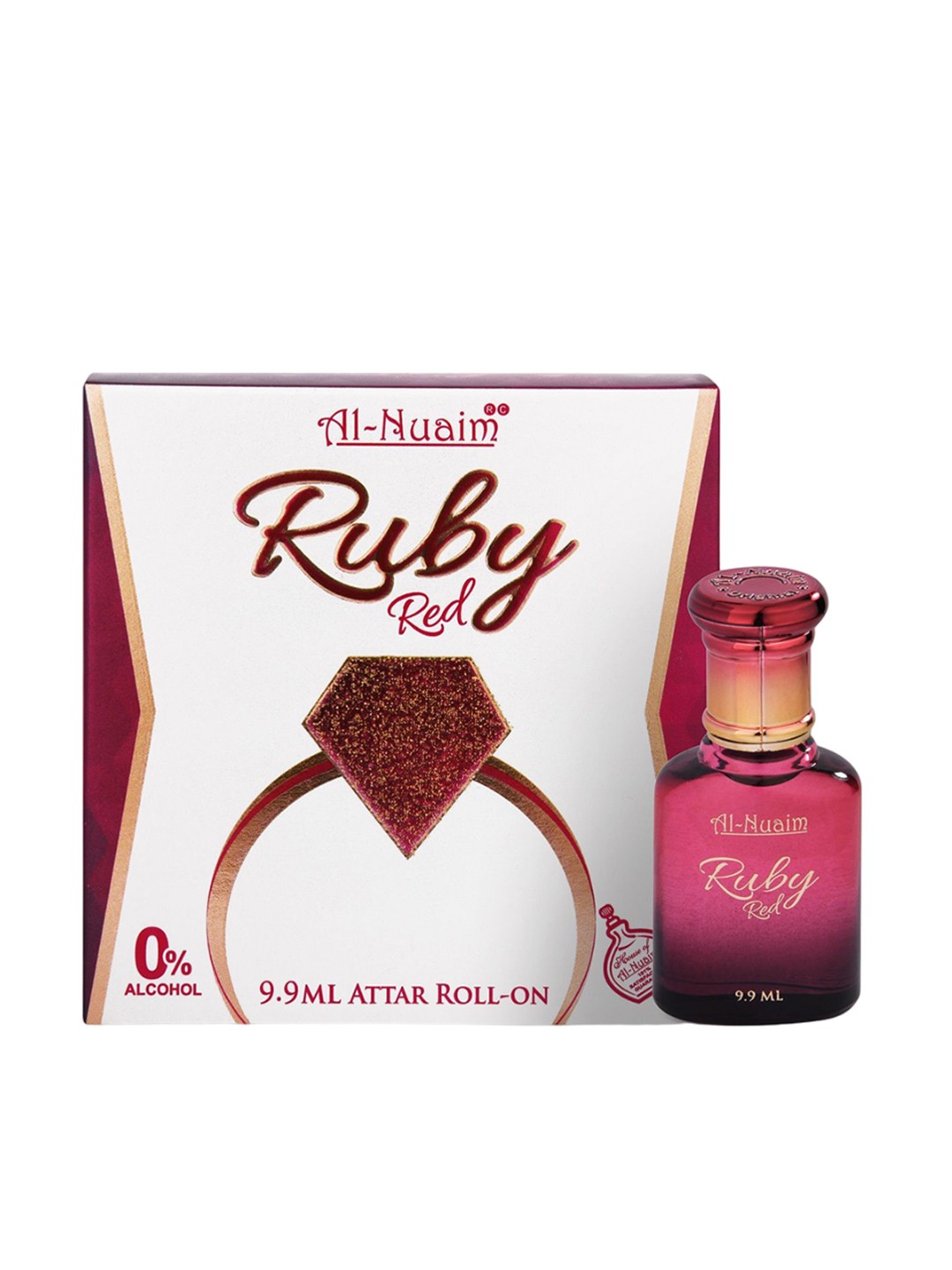 

Al-Nuaim Amer Series Ruby Red Alcohol Free Long Lasting Attar Roll-On - 9.9 ml, Pink