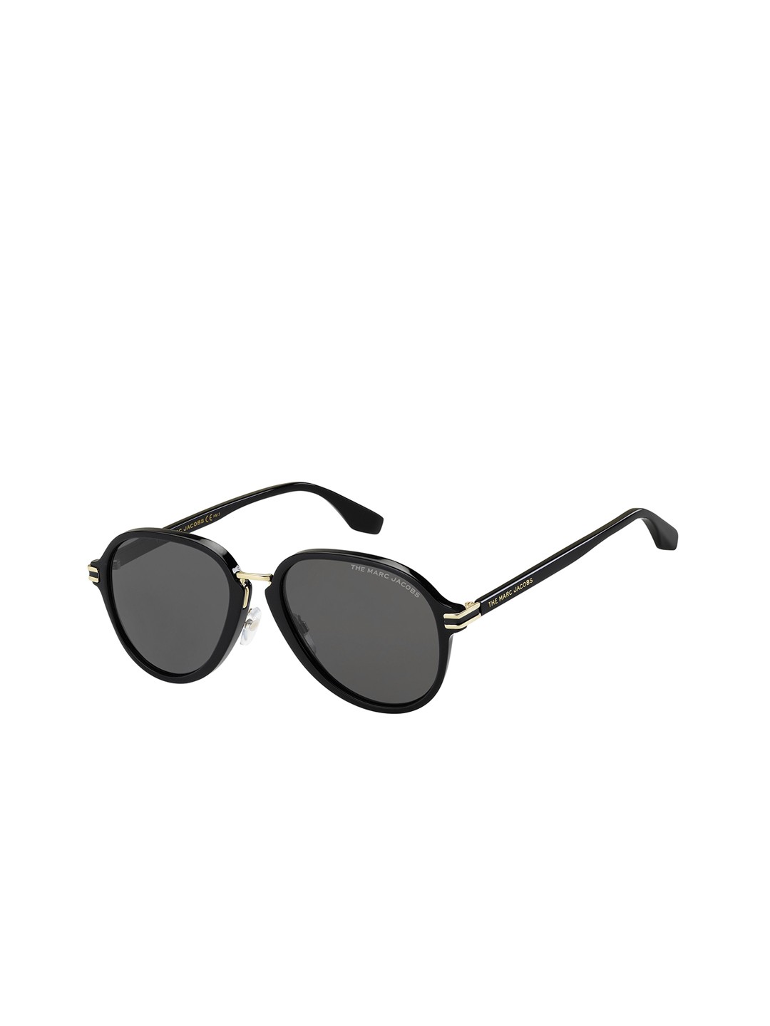 

MARC JACOBS Men Oval Sunglasses with UV Protected Lens, Black