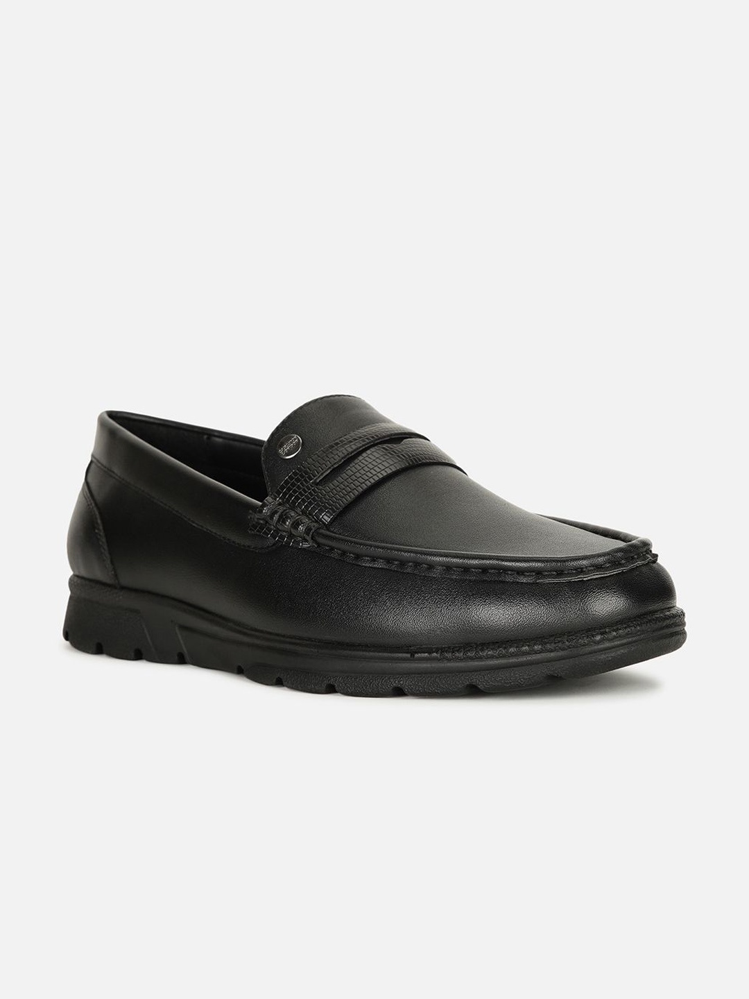 

Carlton London Men Loafers Slip-On Casual Shoes, Black