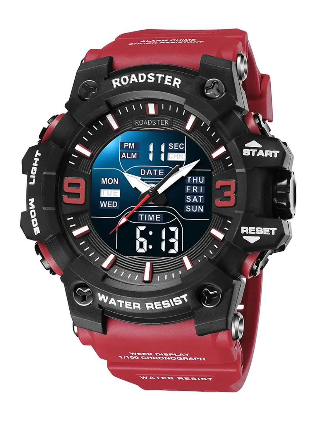 

The Roadster Lifestyle Co Water Resistant Watch -RDSTR-1912-BLUE, Black