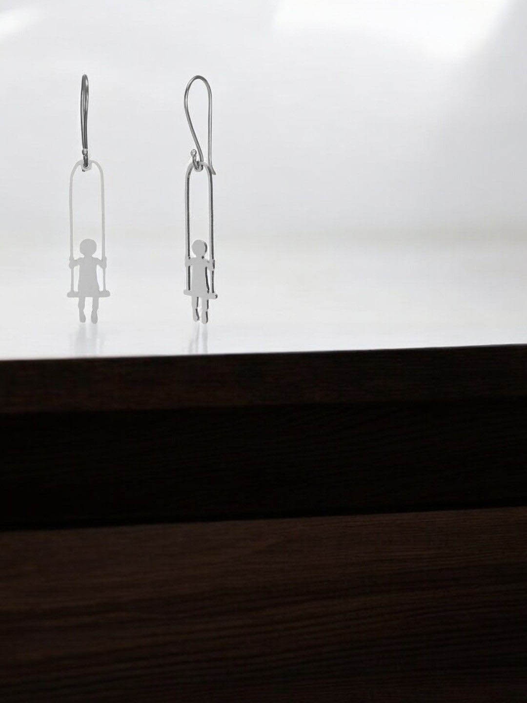 

Goldnera 925 Sterling Silver Girl Swinging Hanging Drop Earrings