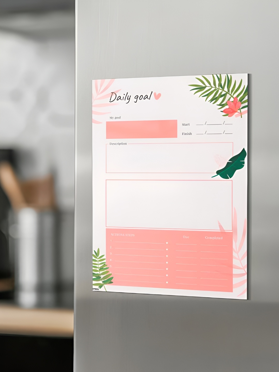 

CVANU Pink & Green Printed Fridge Magnetic Sticker