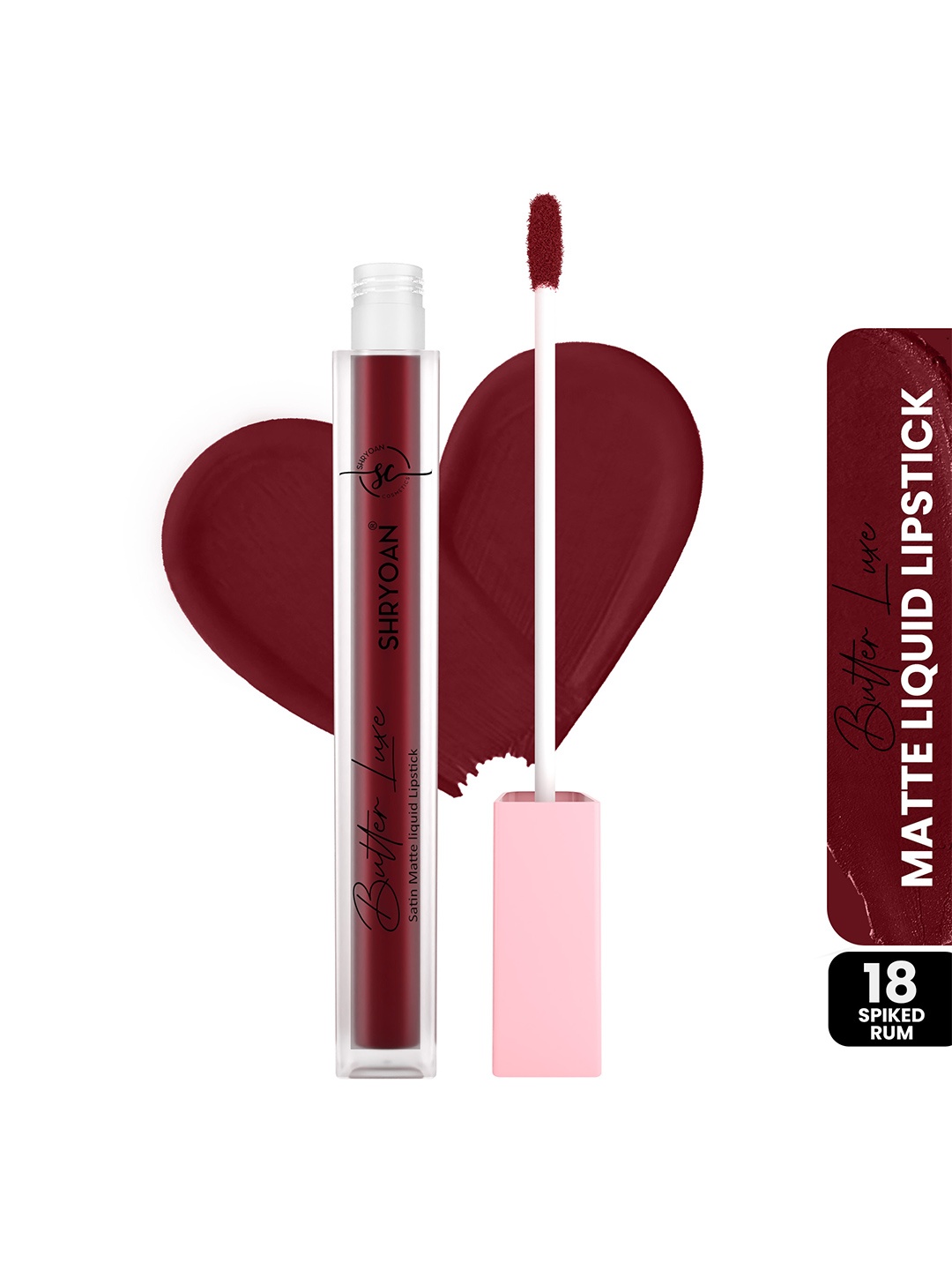 

SHRYOAN Butter Luxe Satin Matte Liquid Lipstick-6ml-Spiked Rum, Pink