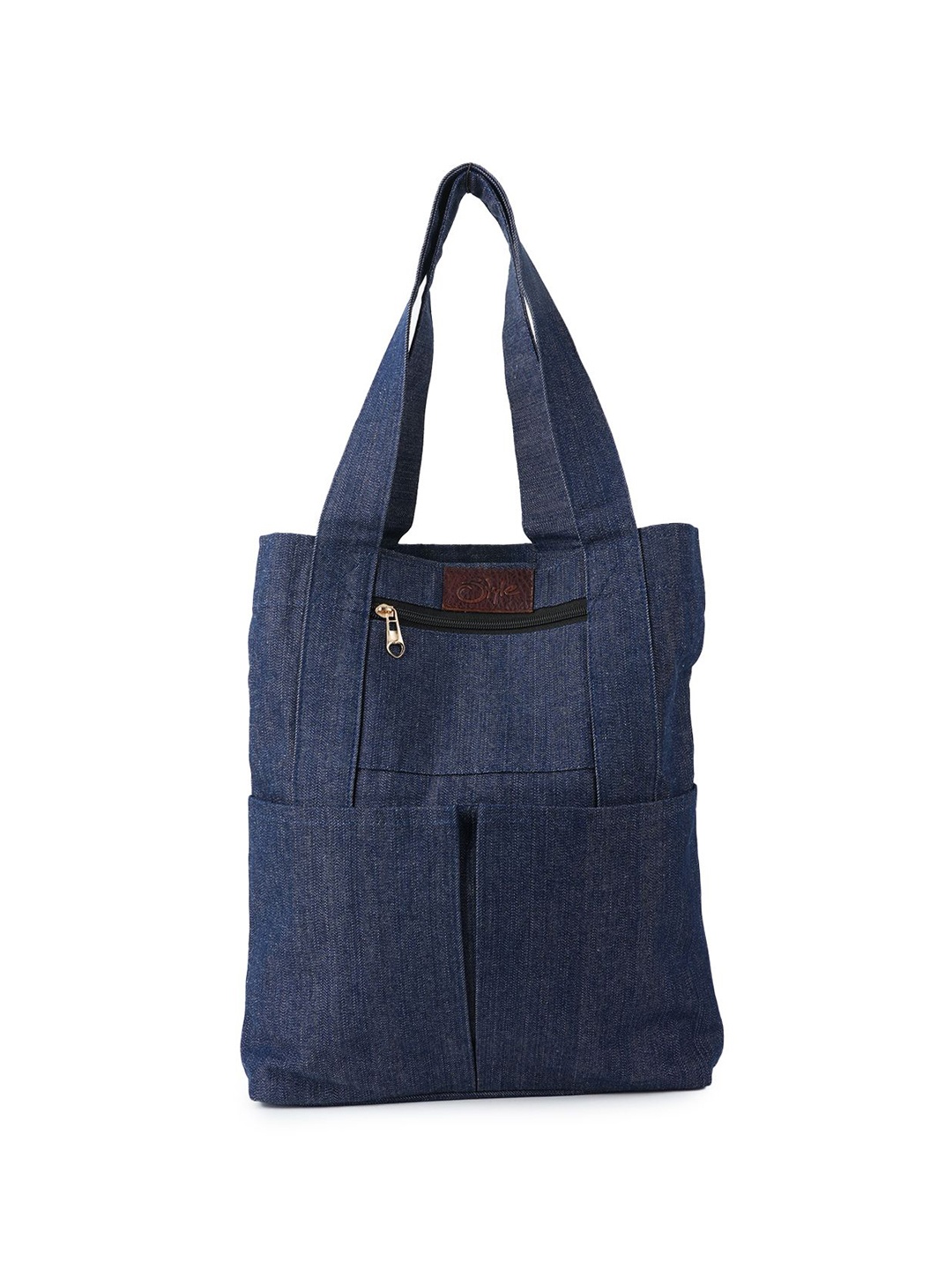 

Style Shoes Women Textured Solid Shopper Tote Bag, Navy blue