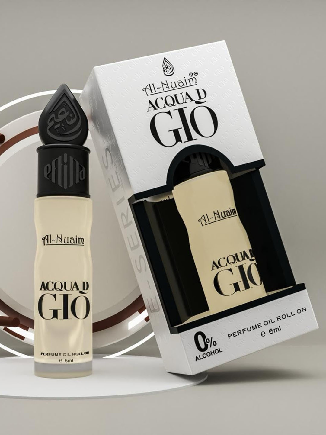 

Al-Nuaim E-Series Acquad Gio Alcohol Free Attar Roll-On - 6 ml, Black