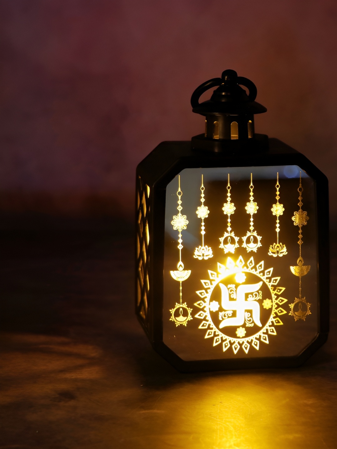 

Archies Black Swastik Lamp Hanging Decoration