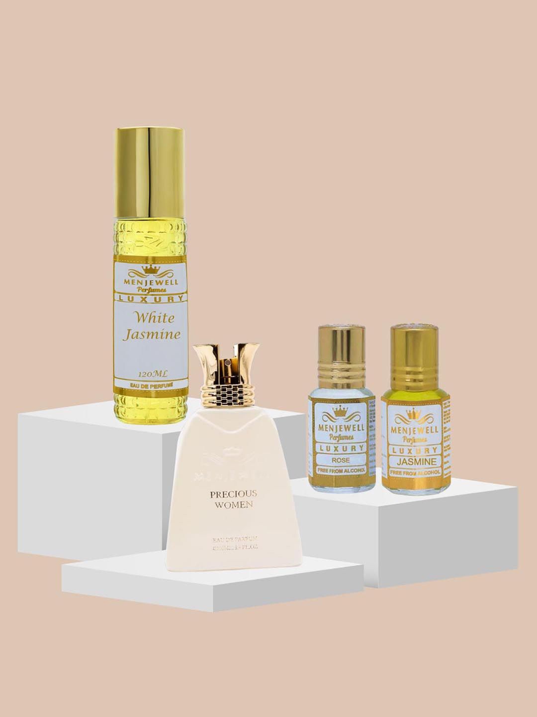 

Menjewell Women Set Of 4 Piece Fragrance Gift Set, White