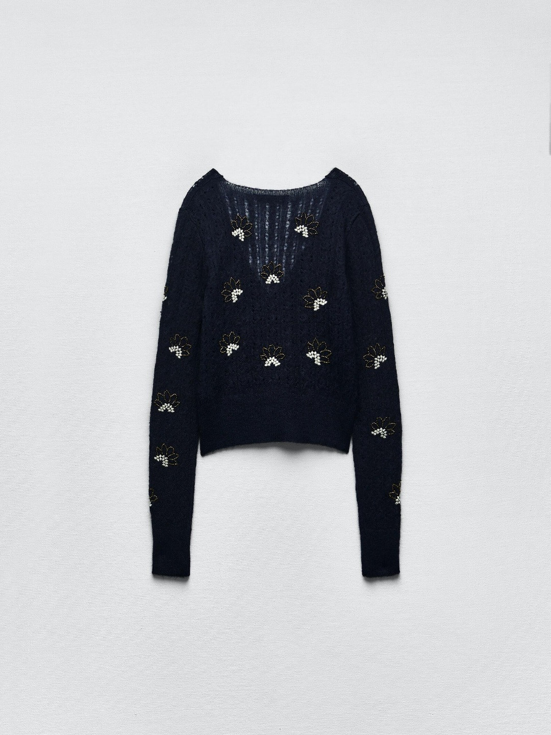 

ZARA Women Navy Blue Sweaters