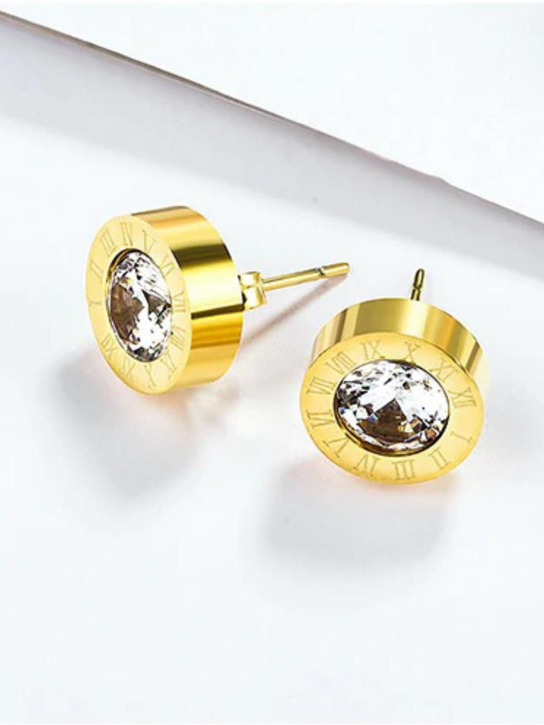 

MYKI Gold Plated Cubic Zirconia Contemporary Studs