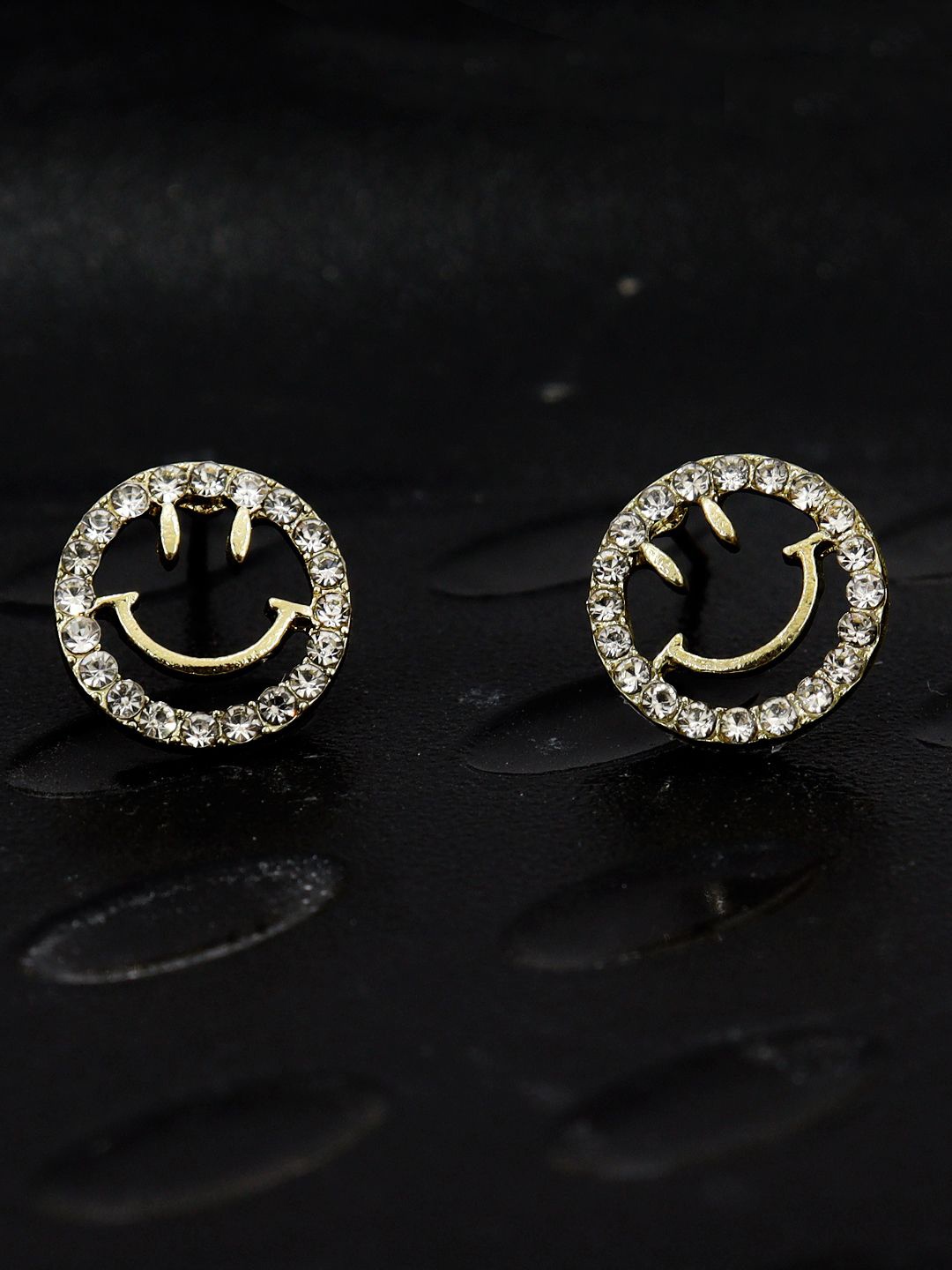 

KRENOZ Circular Studs Earrings, Gold