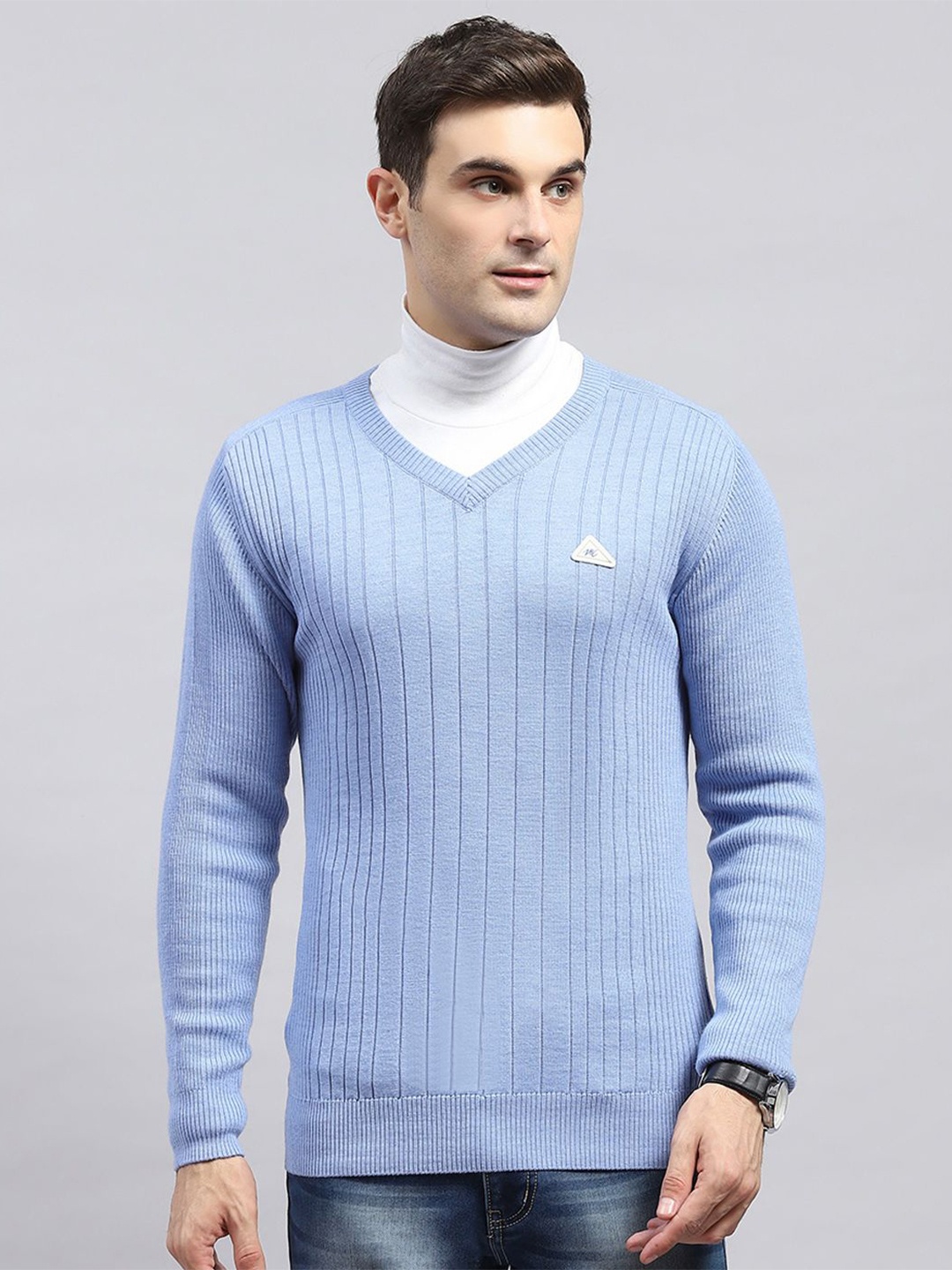 

Monte Carlo Men Woollen Pullover Sweaters, Blue