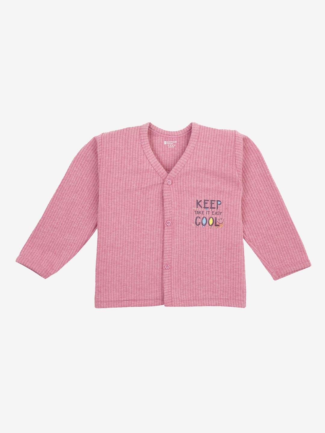 

BODYCARE INSIDER Infants Pack Of 2 V-Neck Cotton Thermal Tops, Fuchsia