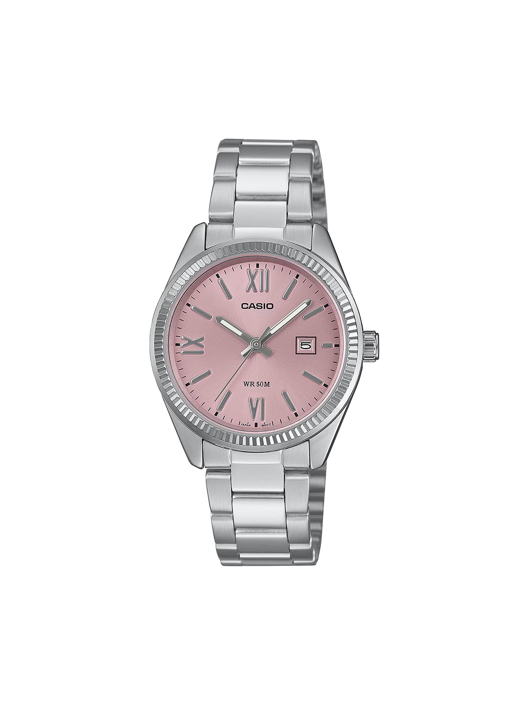 

CASIO Women Dial & Stainless Steel Cuff Straps Analogue Watch A2360-Pink, Silver