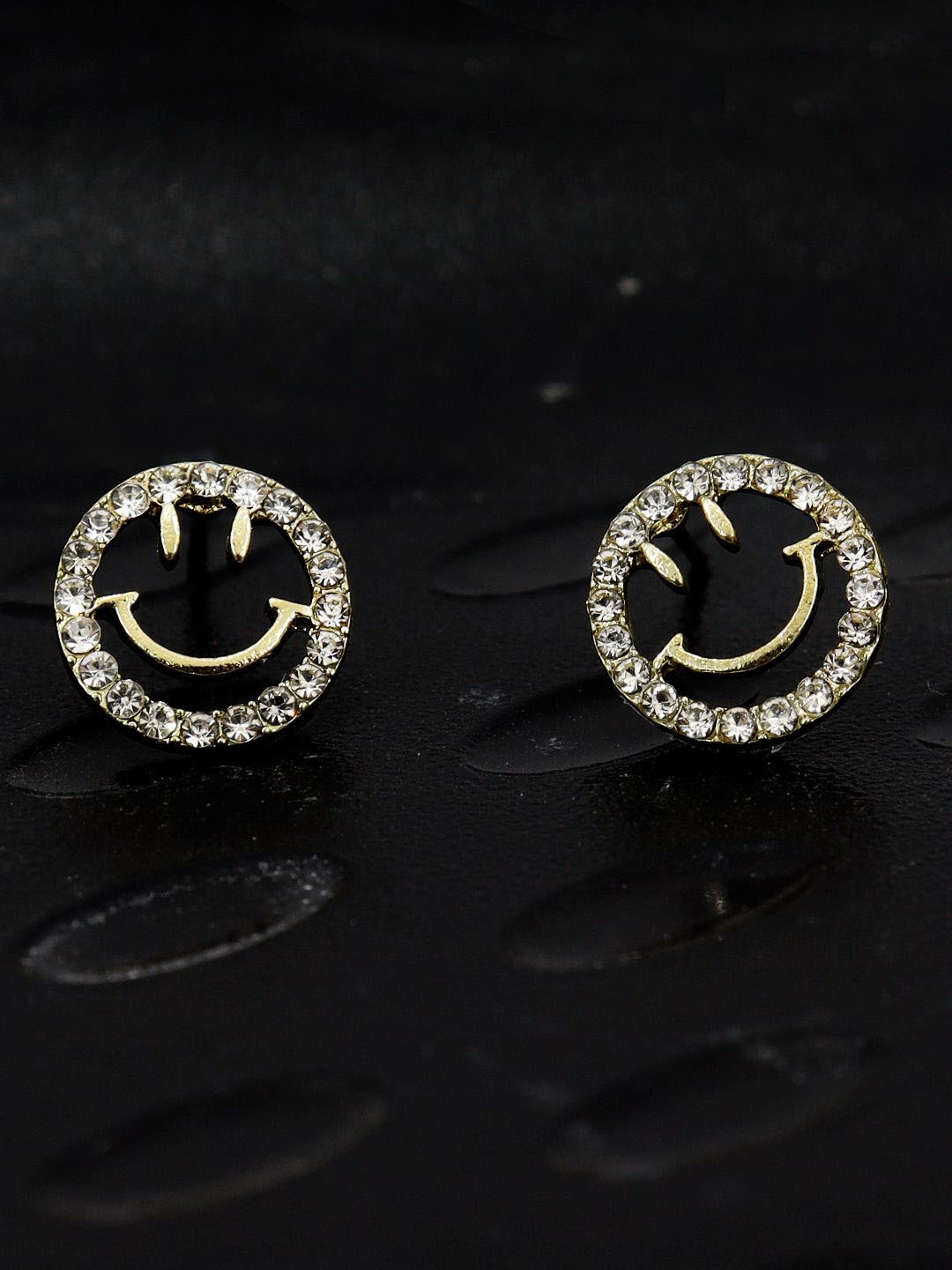 

FIMBUL Circular Studs Earrings, Gold