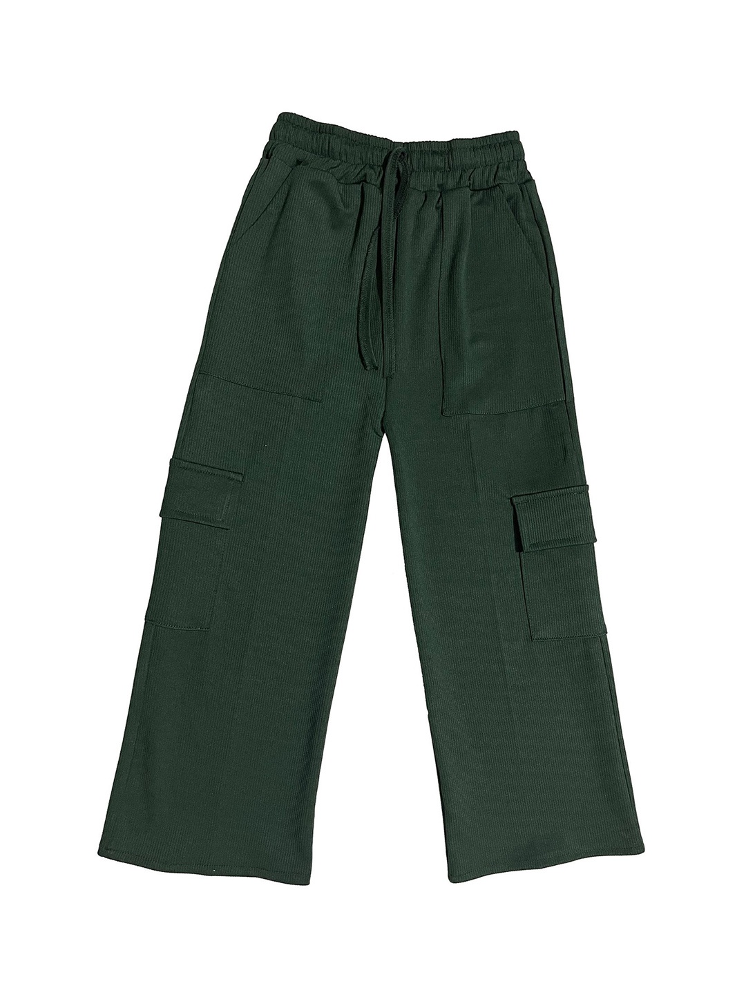 

BAESD Girls Cotton Cargos Trousers, Green