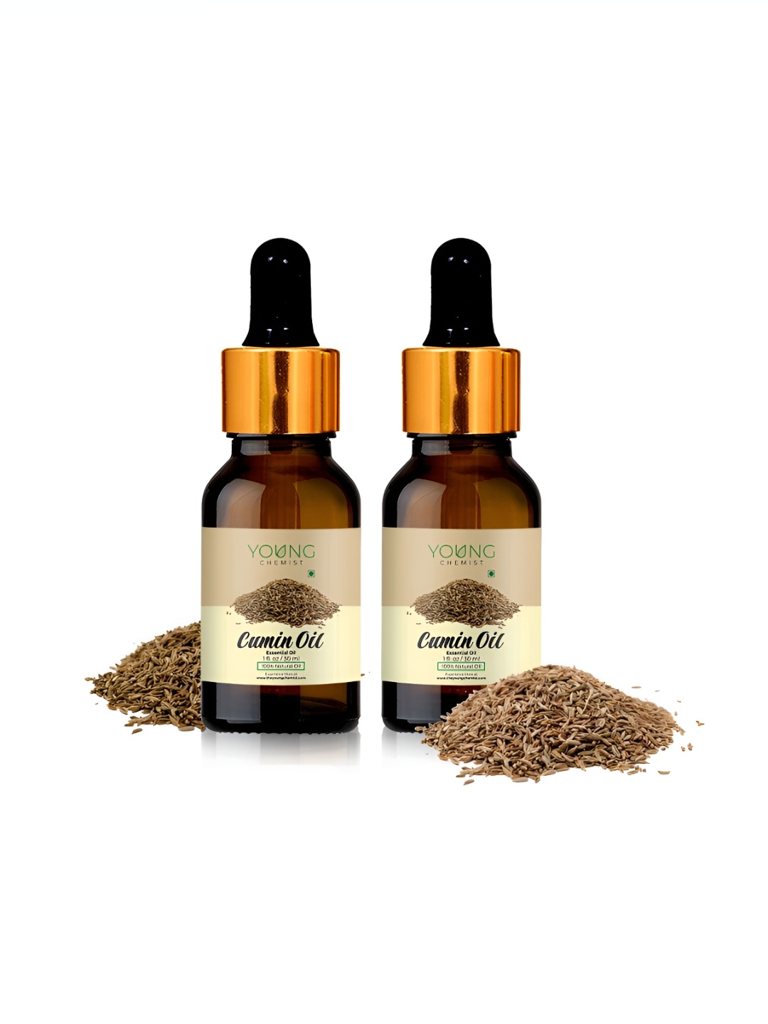 

YOUNG CHEMIST Set Of 2 Cumin Essential Oil For Skin & Hair - 60 ml Each, Brown