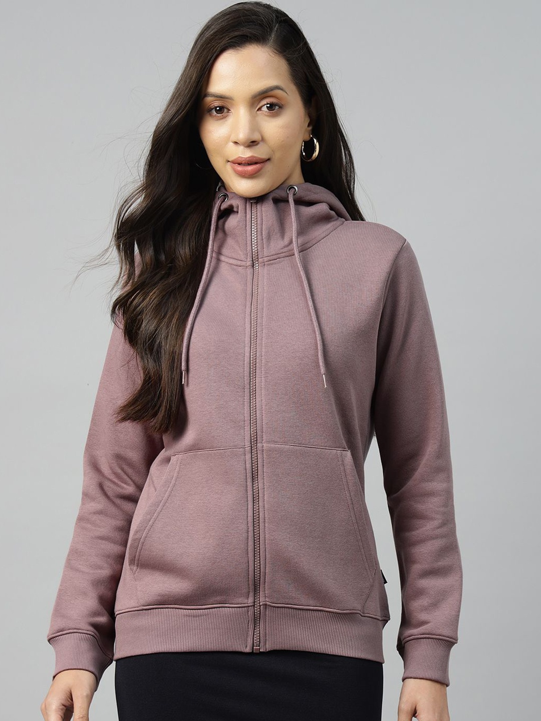 

Hancock Hooded Anti Odour Fleece Front-Open Sweatshirt, Mauve