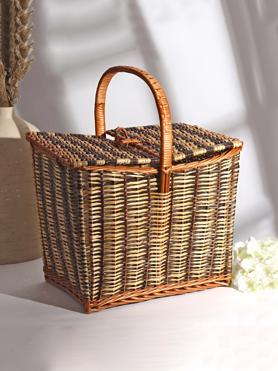

HABERE INDIA Brown Reusable Multi-Utility Bamboo Organiser