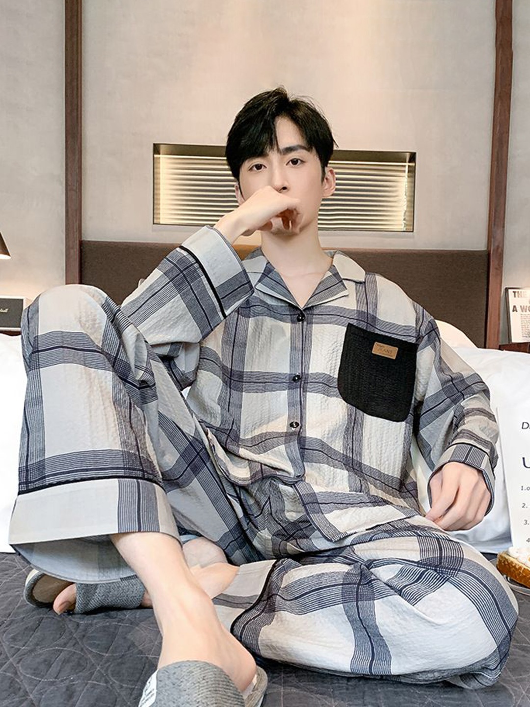 

StyleCast Grey Checked Shirt With Trouser
