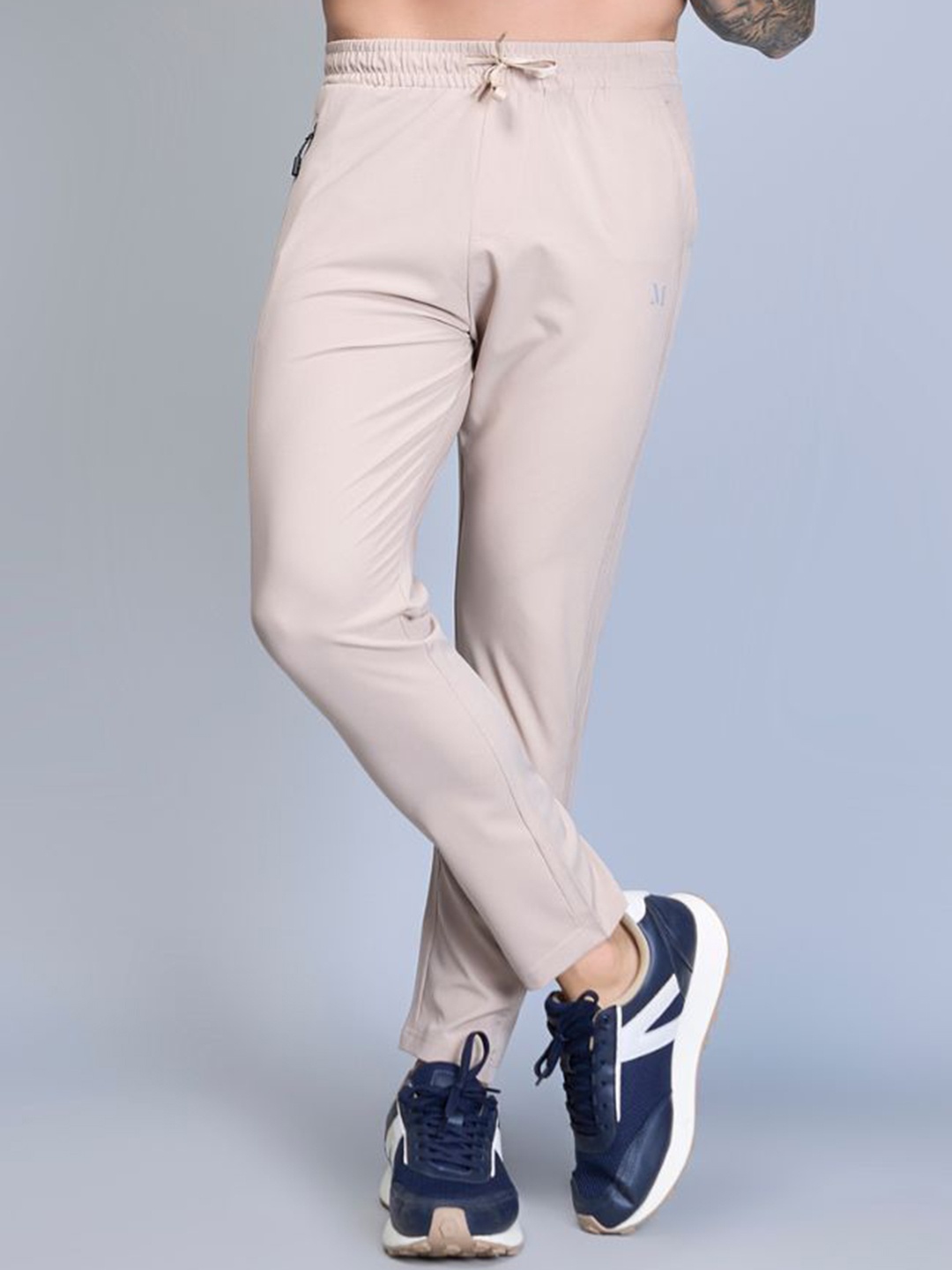 

MAXZONE Men Mid-Rise Drawstring 365 Track Pant, Beige