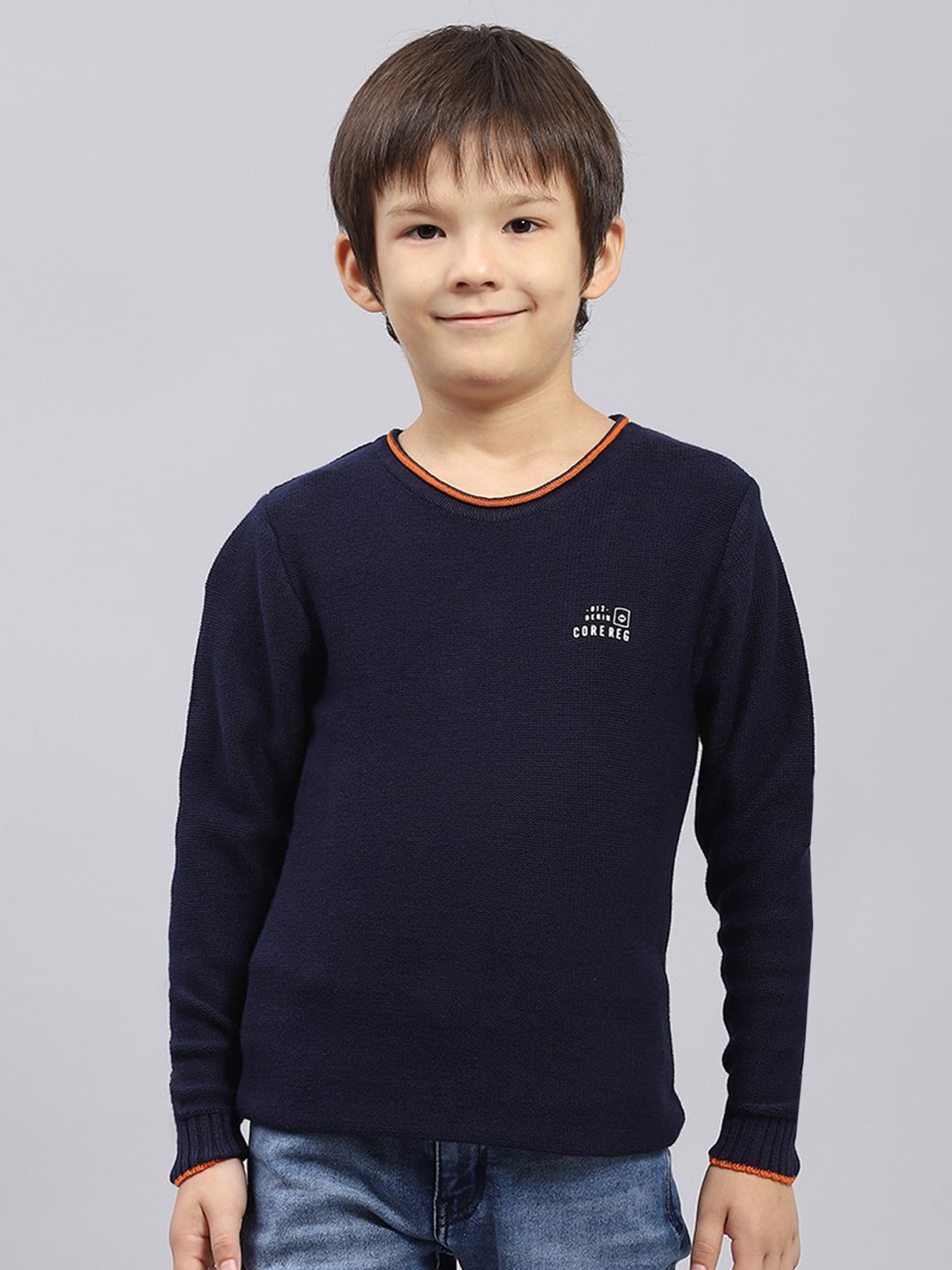 

Monte Carlo Boys Long Sleeves Cotton Pullover, Navy blue