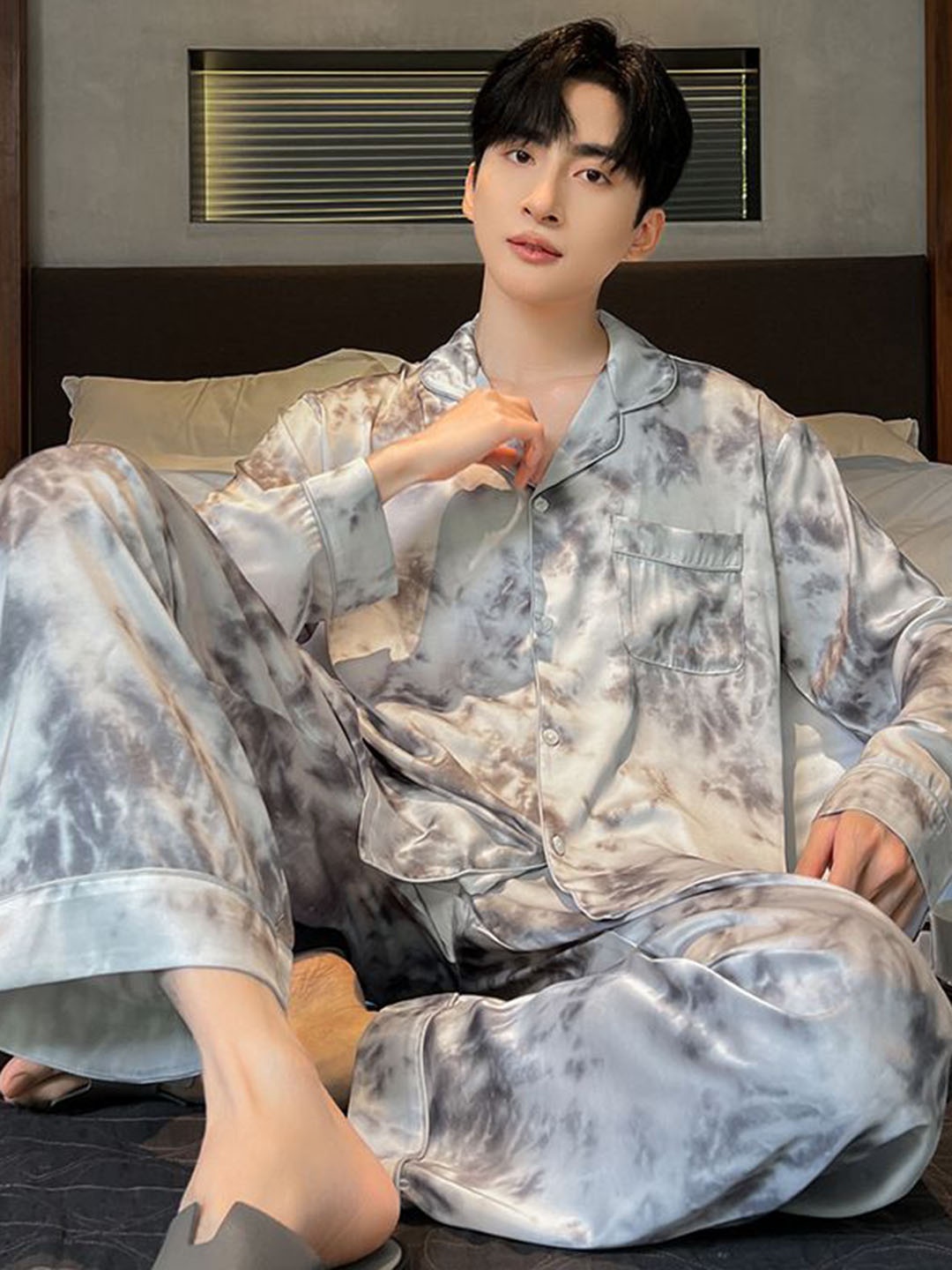 

StyleCast Abstract Printed Shirt & Trousers, Grey
