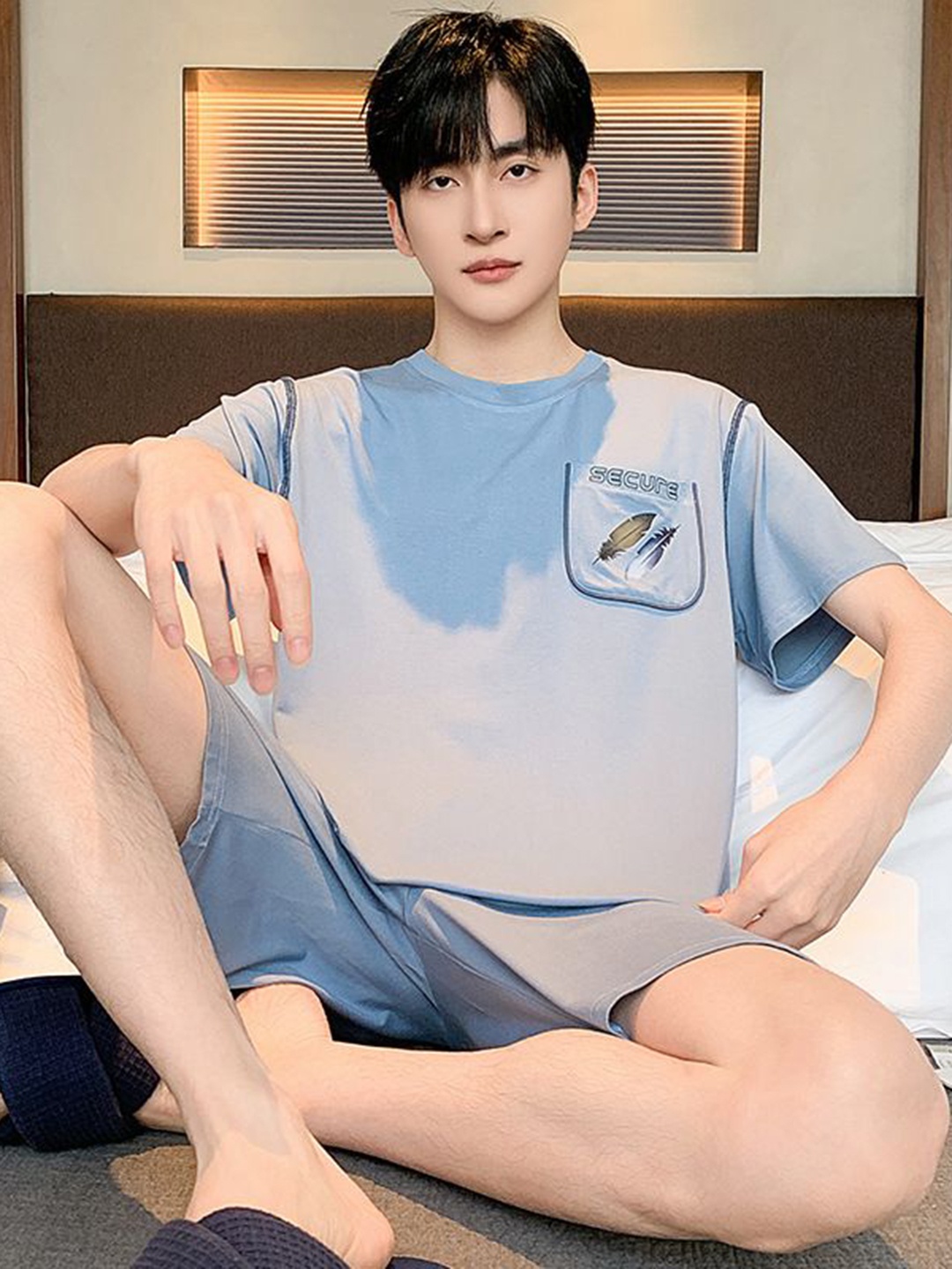 

StyleCast T-shirt With Shorts Night Suit, Blue