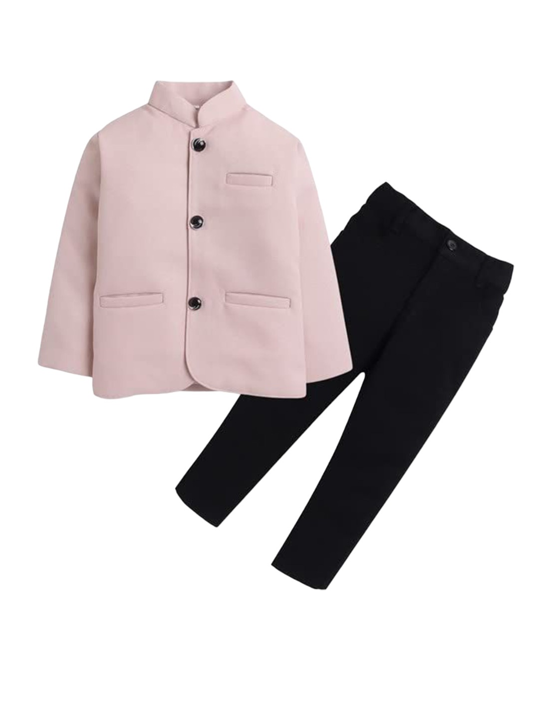 

Lil homies Boys 2 piece Bandhgala Suits, Pink