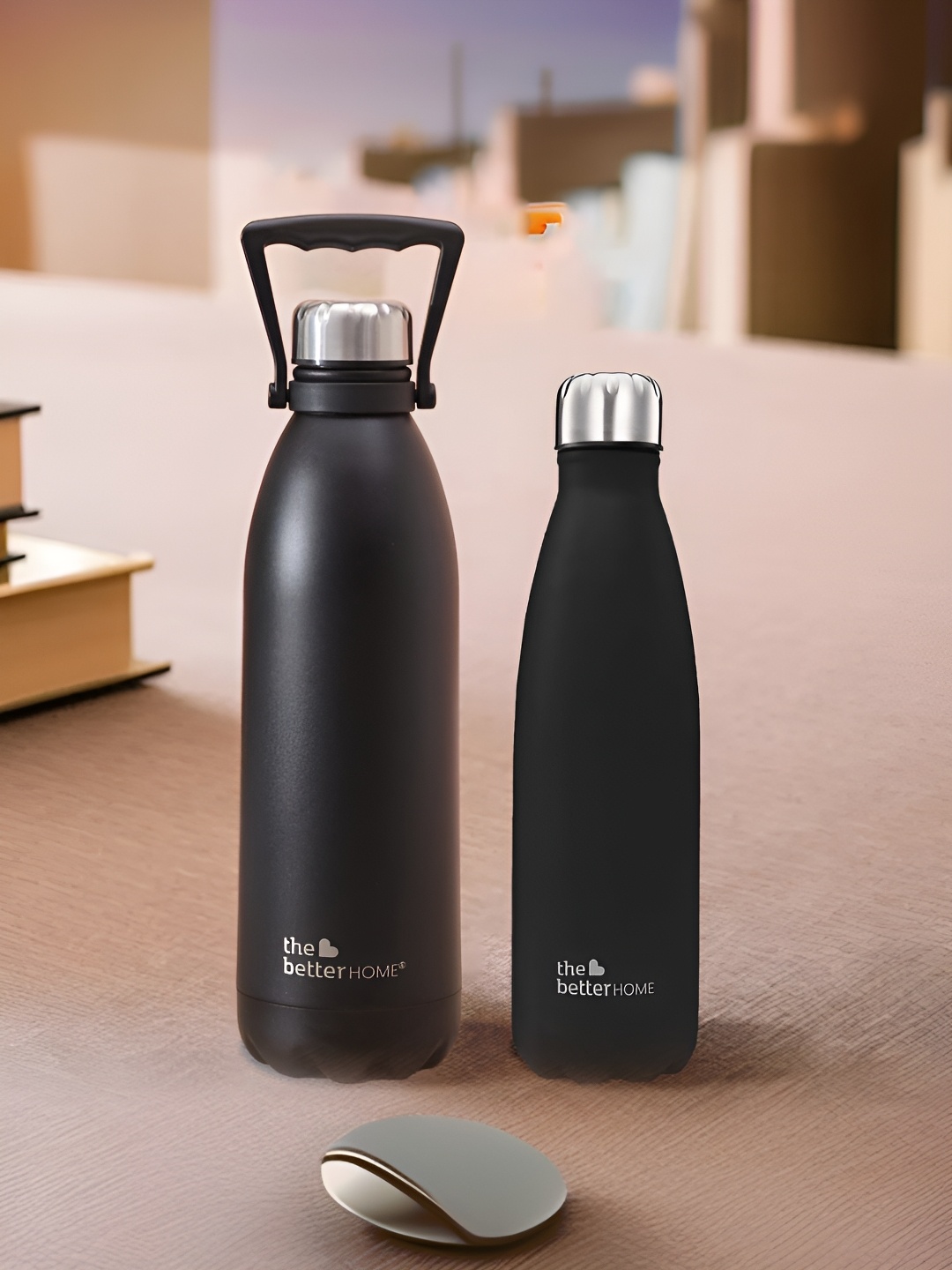 

The Better Home Black 2 Pieces Stainless Steel Water Bottle