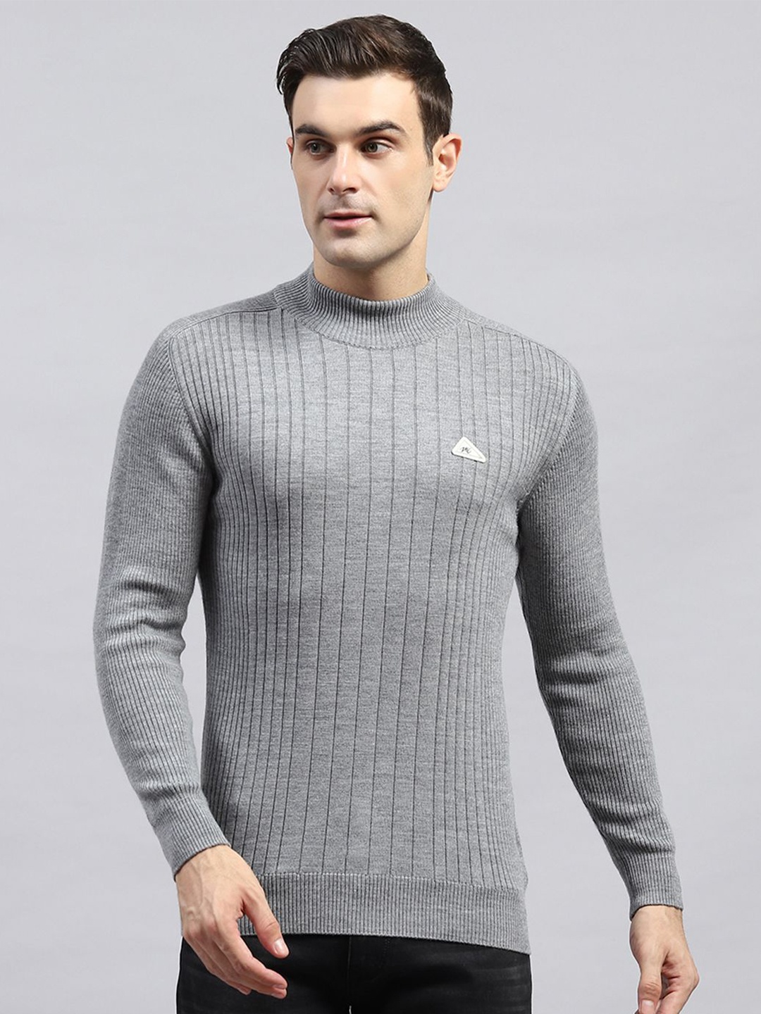 

Monte Carlo Men Woollen Pullover Sweaters, Grey