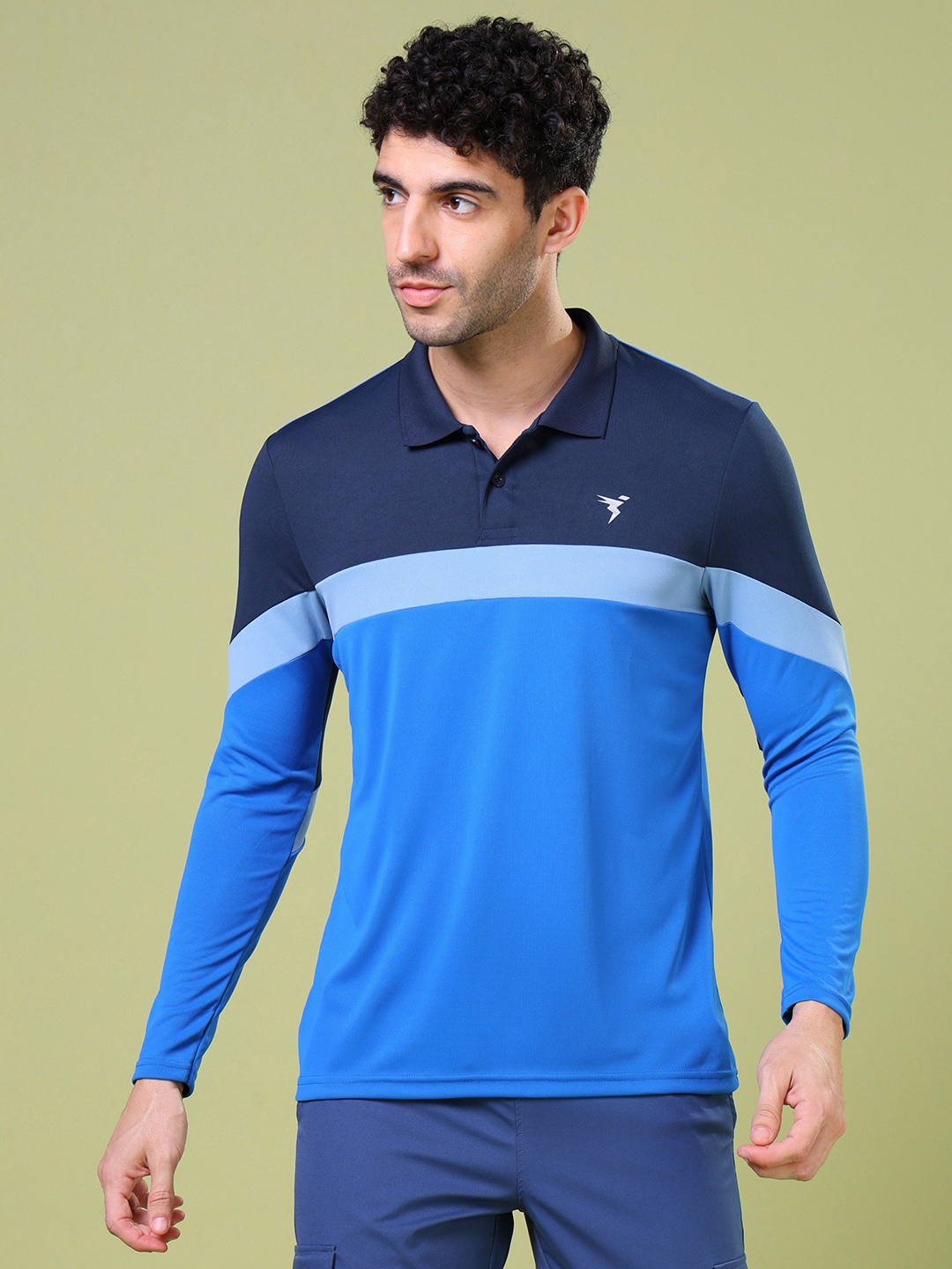 

Technosport Men Polo Collar Anti Static Slim Fit T-shirt, Blue